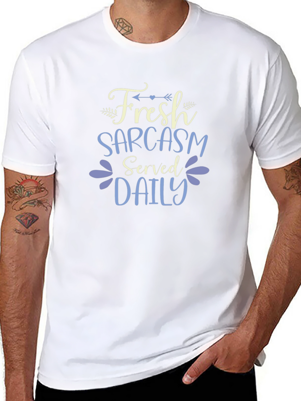 Sarcasm Daily Black Cotton T-Shirt