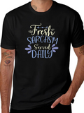 Sarcasm Daily Black Cotton T-Shirt