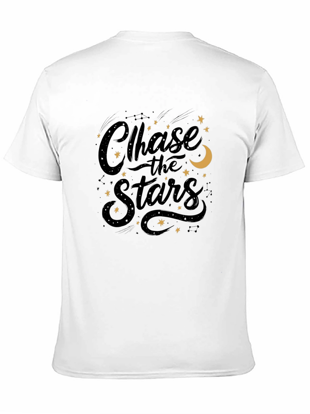 Chase the Stars Graphic Black T-Shirt