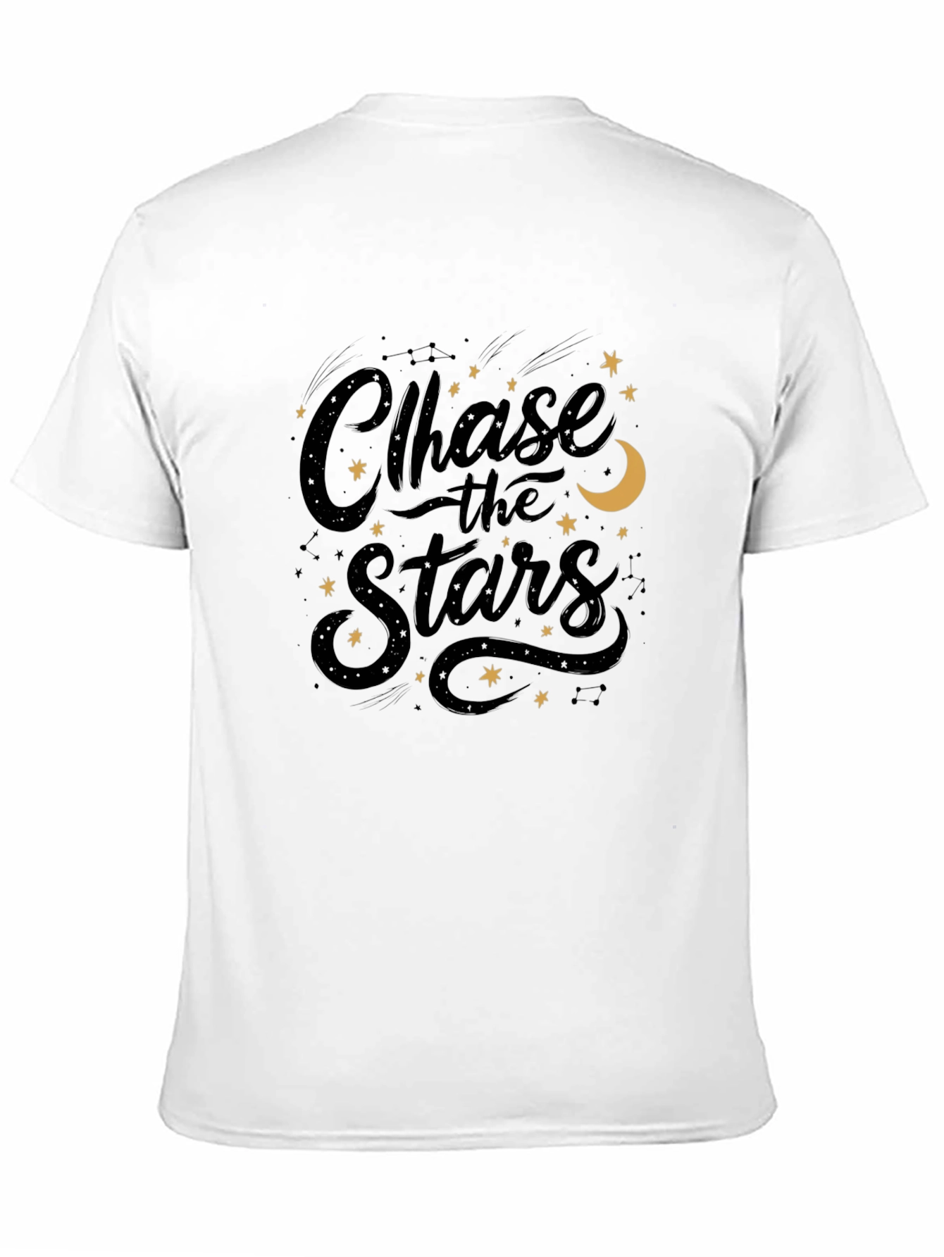 Chase the Stars Graphic Black T-Shirt