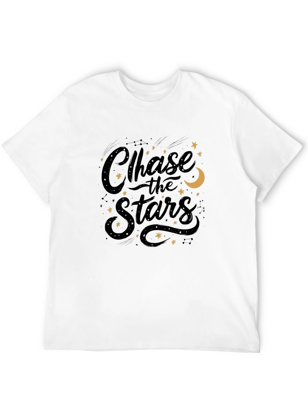 Chase the Stars Graphic Black T-Shirt