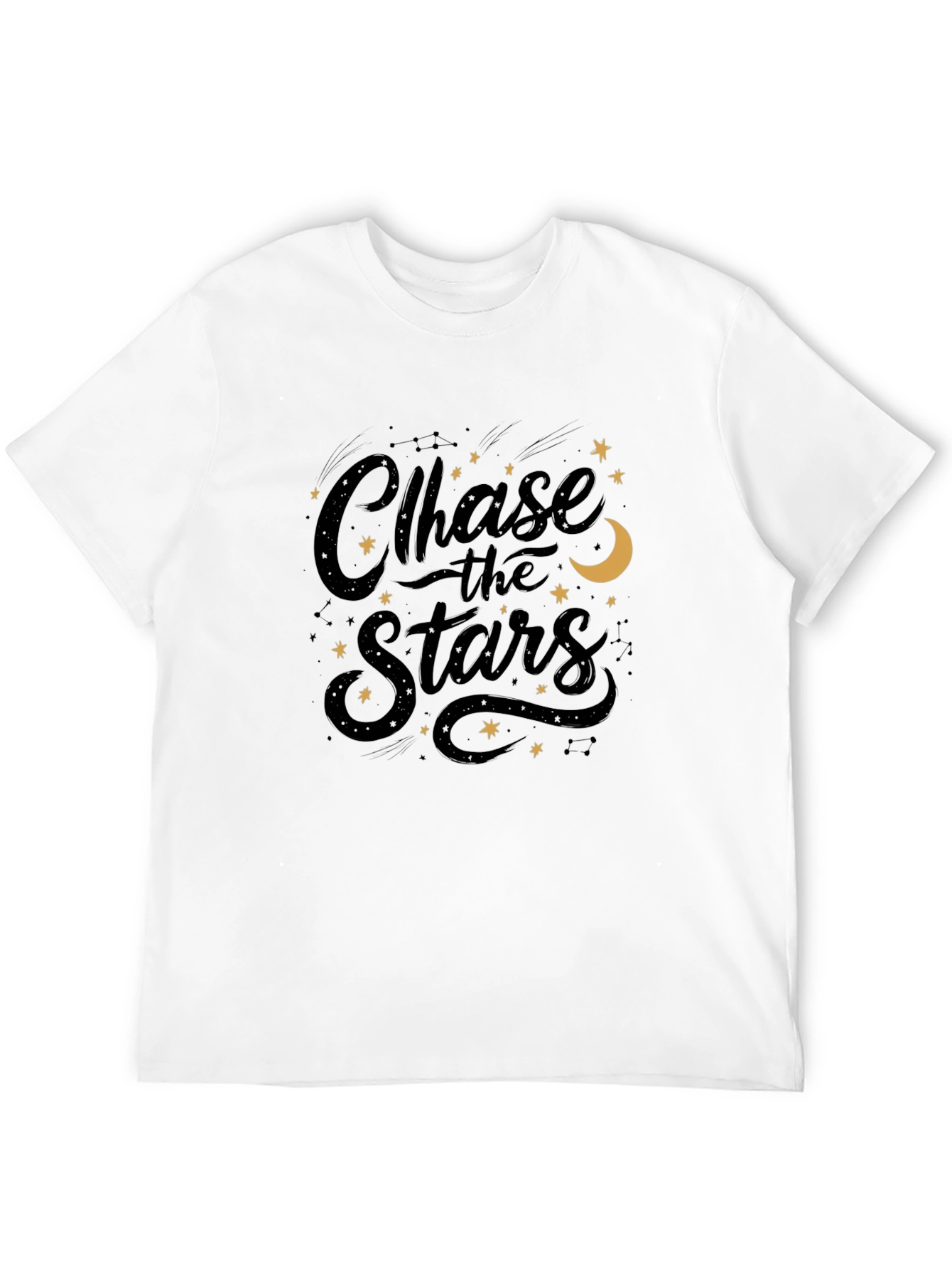 Chase the Stars Graphic Black T-Shirt