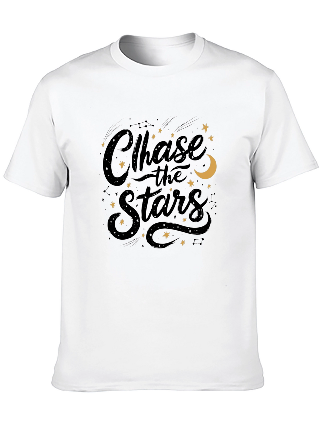 Chase the Stars Graphic Black T-Shirt