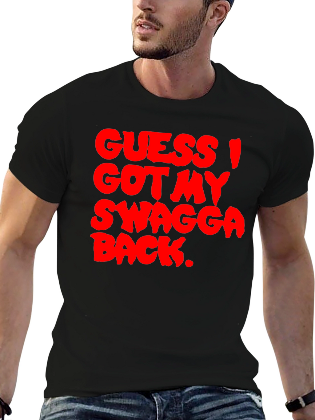 Guess I Got My Swagga Back Black T-Shirt