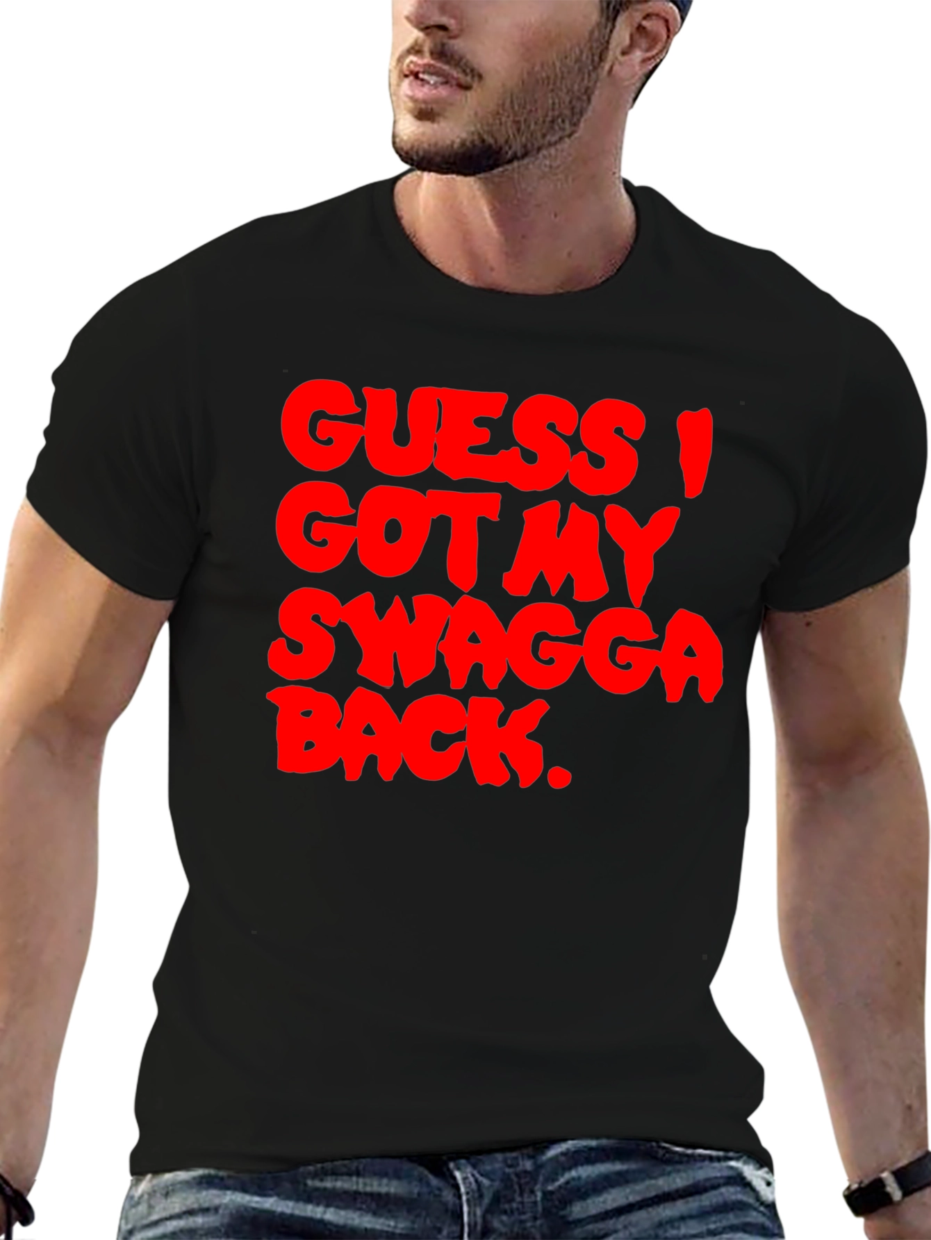 Guess I Got My Swagga Back Black T-Shirt