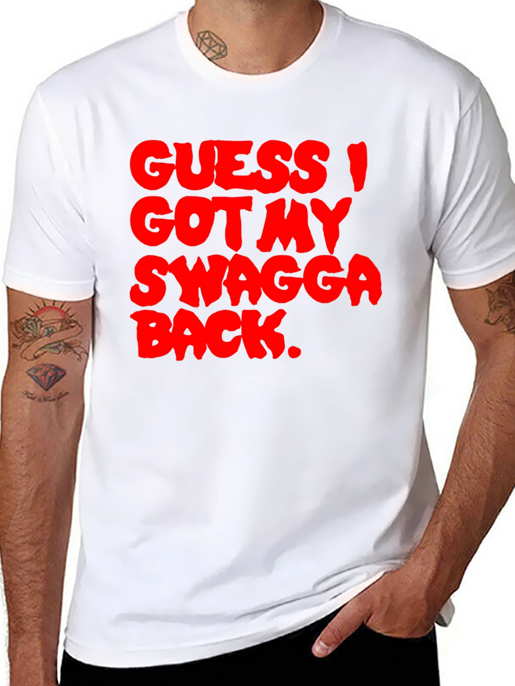 Guess I Got My Swagga Back Black T-Shirt