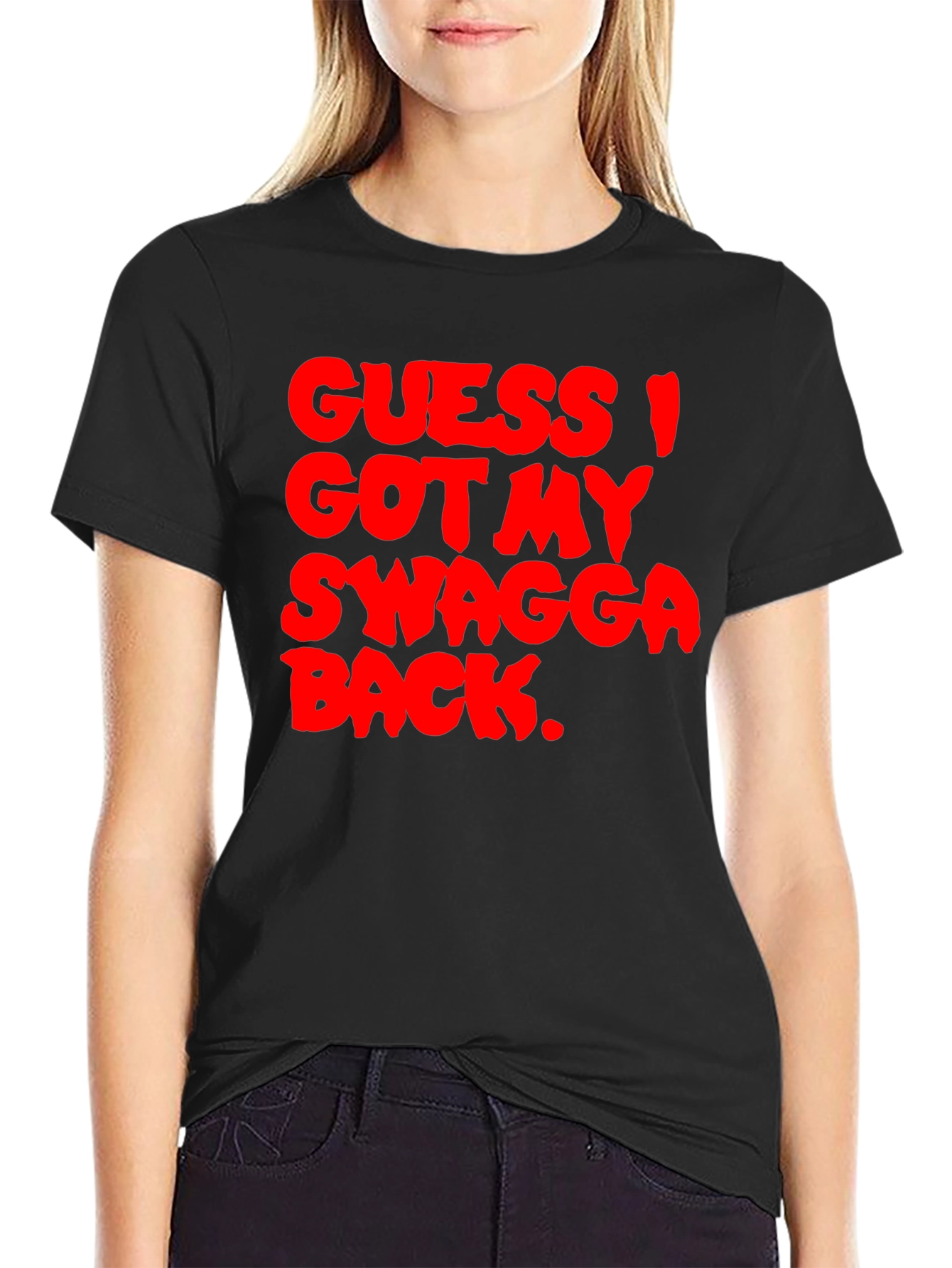Guess I Got My Swagga Back Black T-Shirt