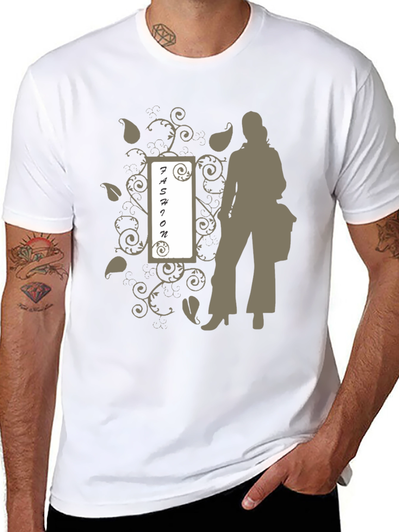 Fashion Silhouette Graphic Tee - Stylish Casual Wear