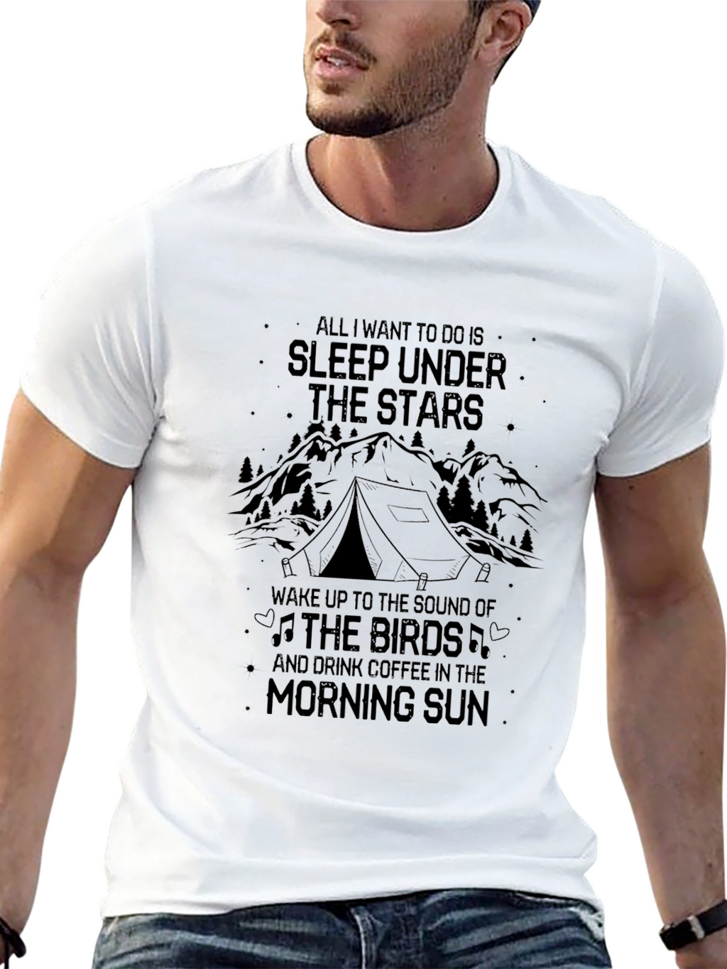 Sleep Under The Stars Camping Graphic T-Shirt