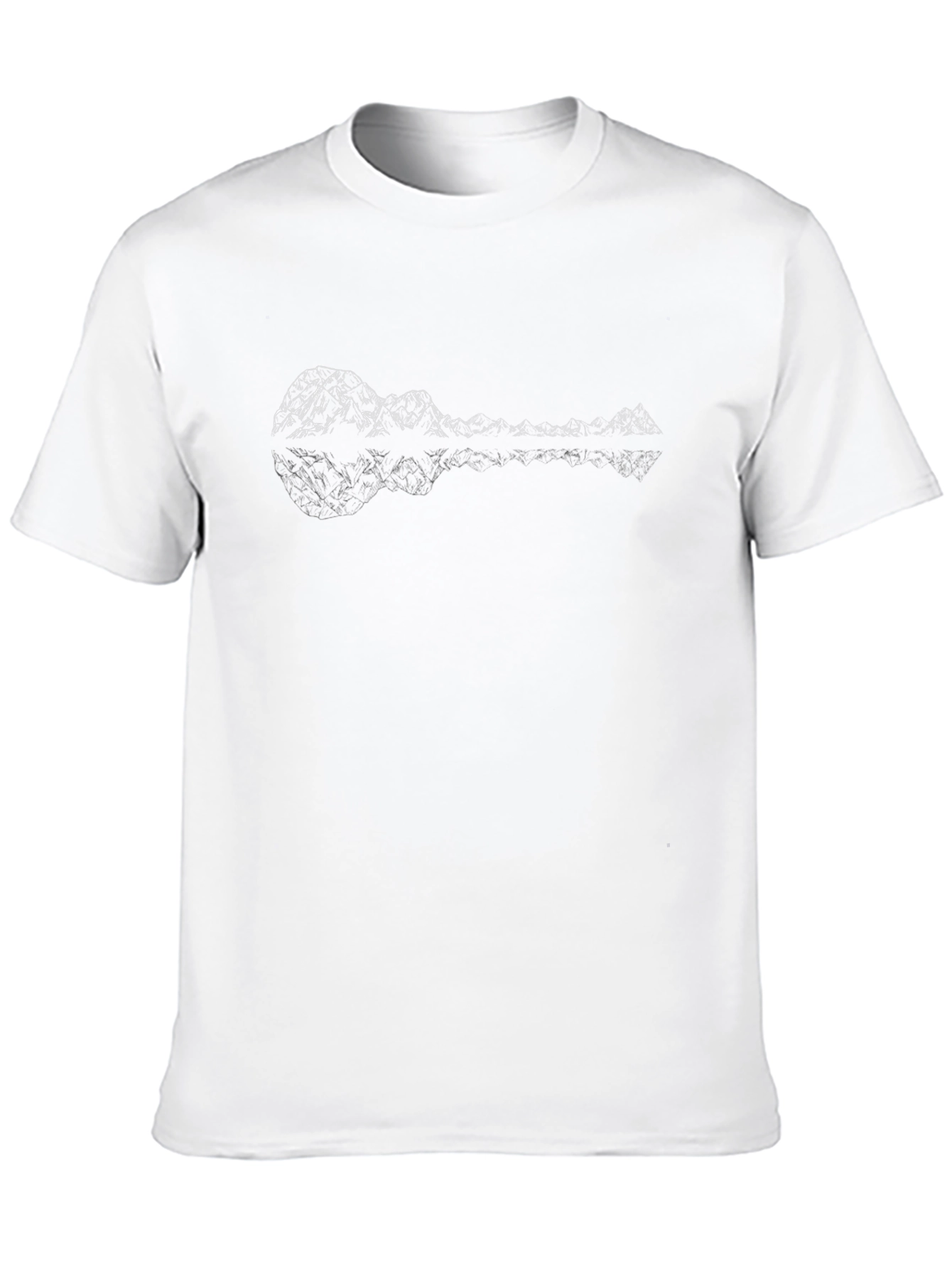 Geometric Mountain Ukulele Graphic Tee