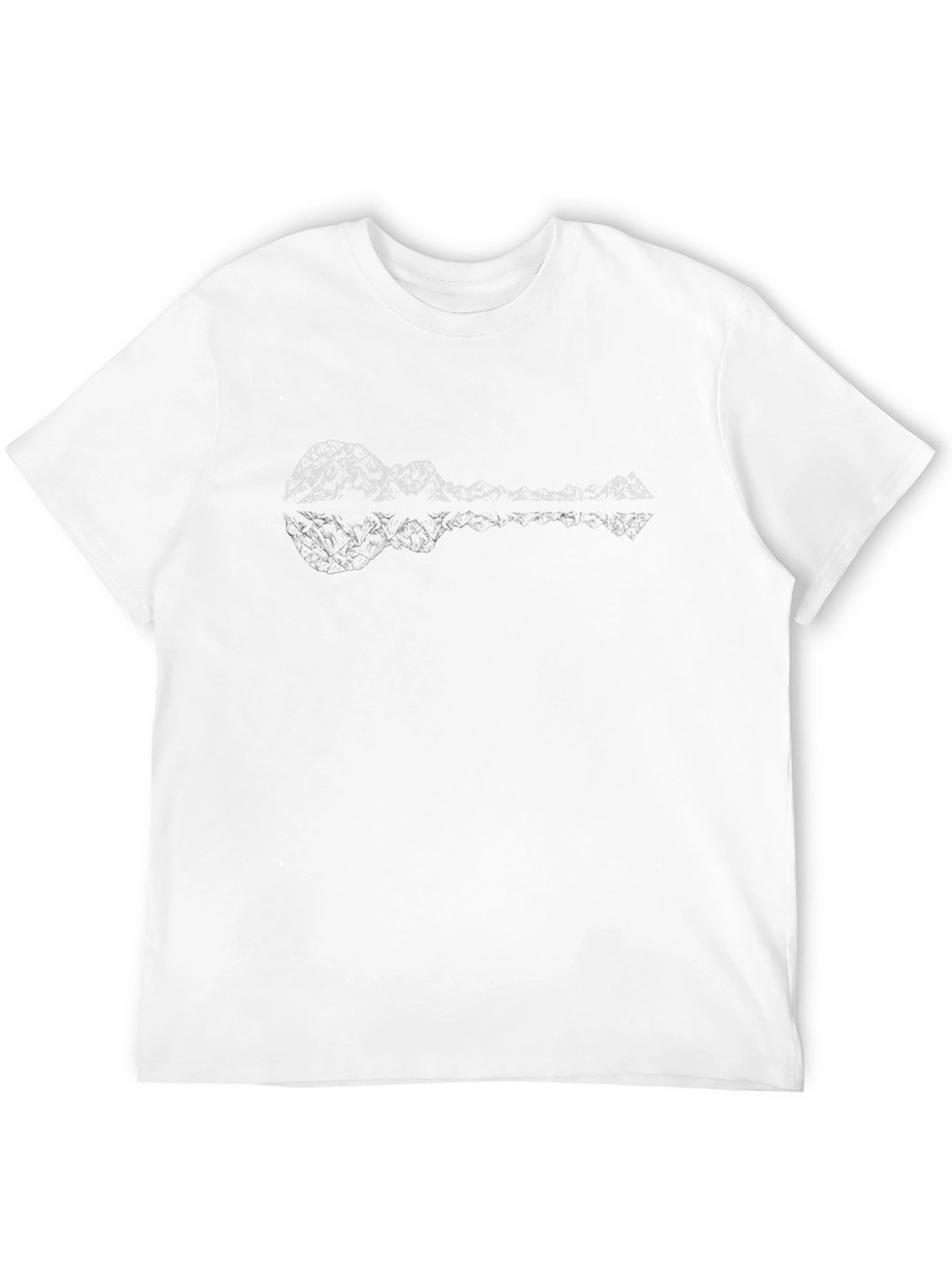 Geometric Mountain Ukulele Graphic Tee