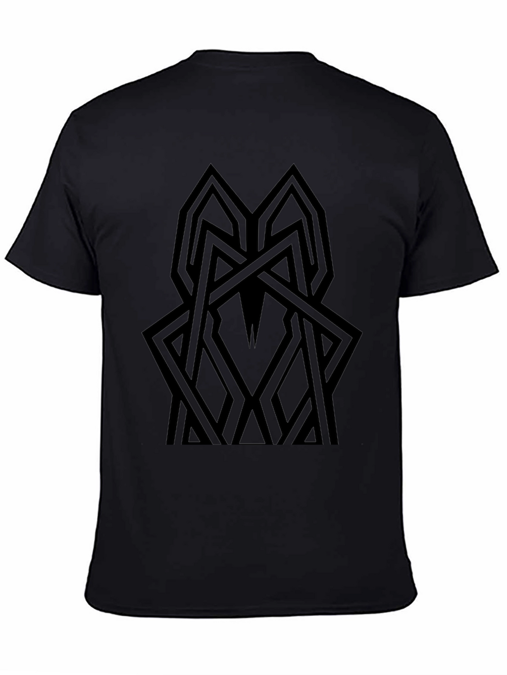 Abstract Geometric Black T-Shirt