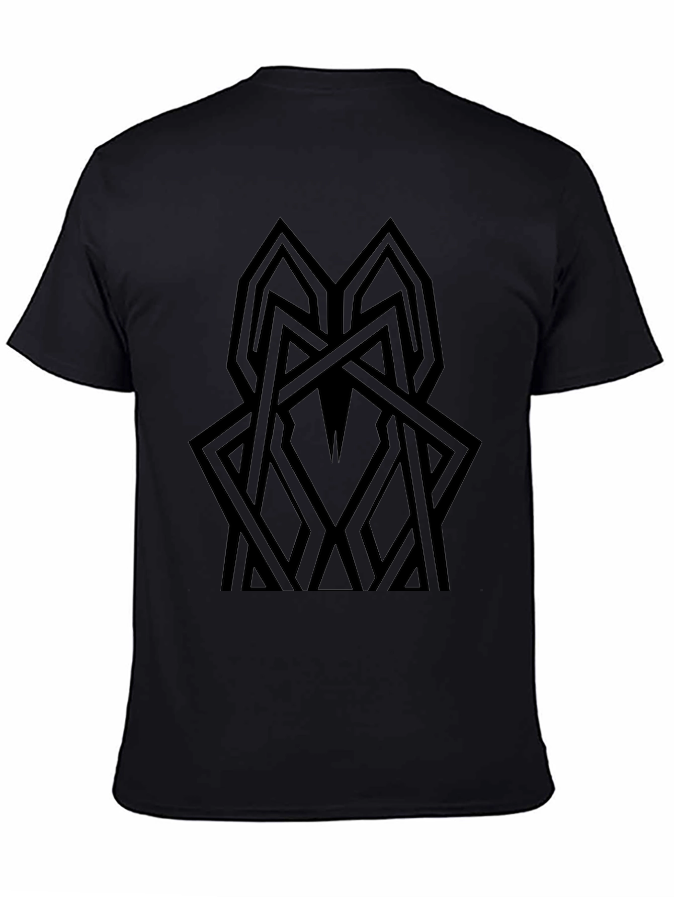 Abstract Geometric Black T-Shirt
