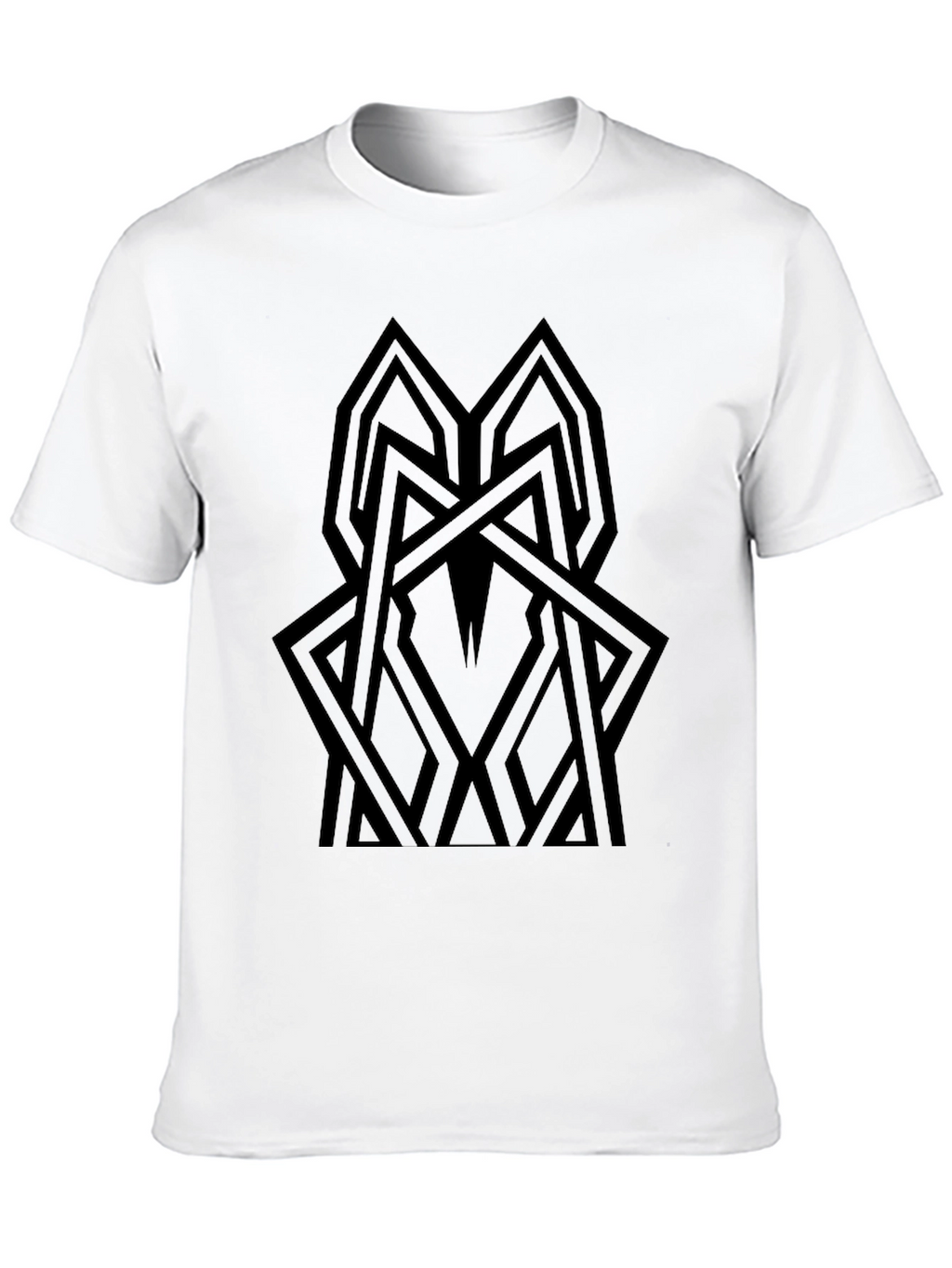 Abstract Geometric Black T-Shirt