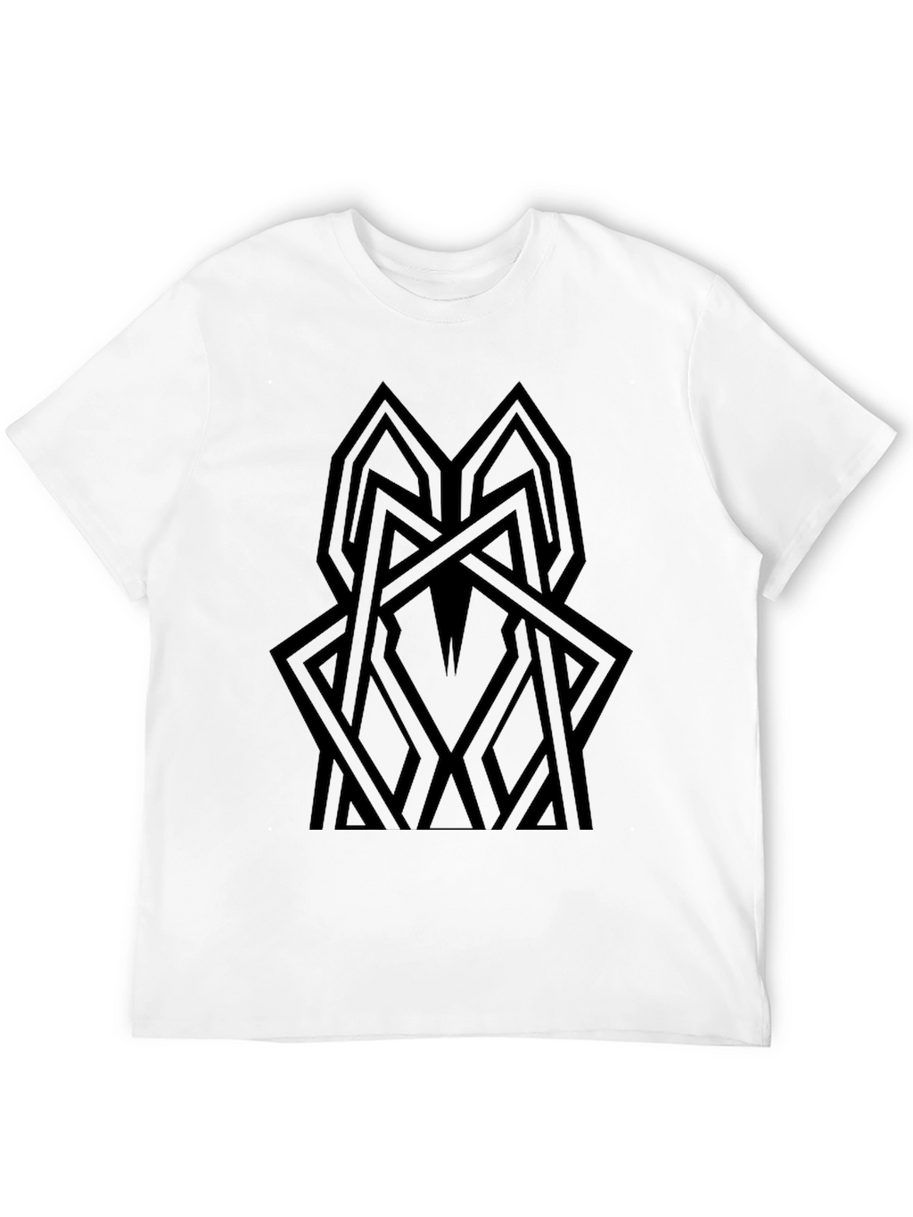 Abstract Geometric Black T-Shirt