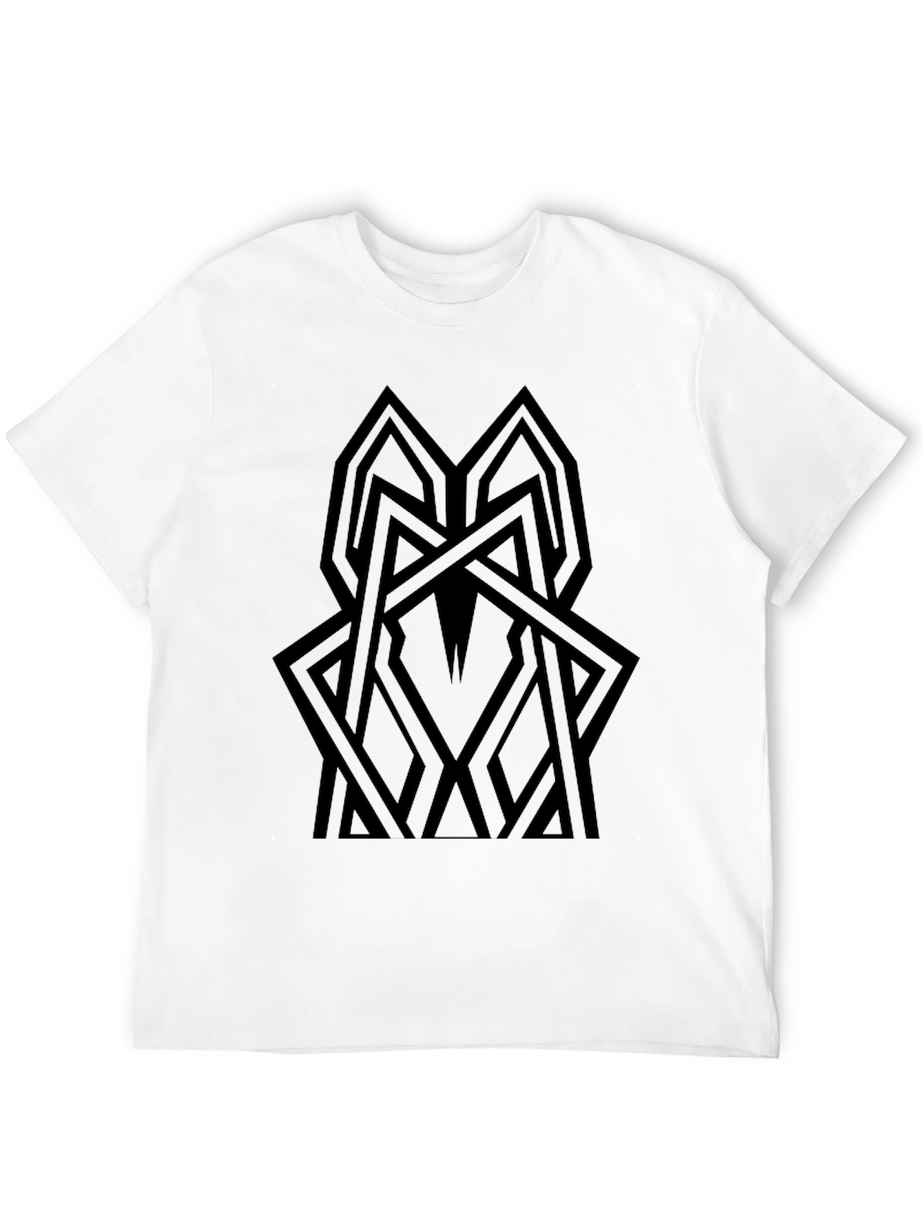 Abstract Geometric Black T-Shirt