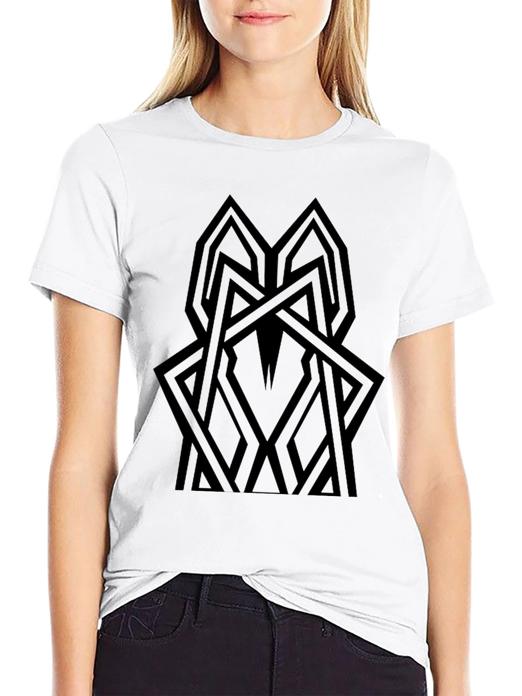 Abstract Geometric Black T-Shirt