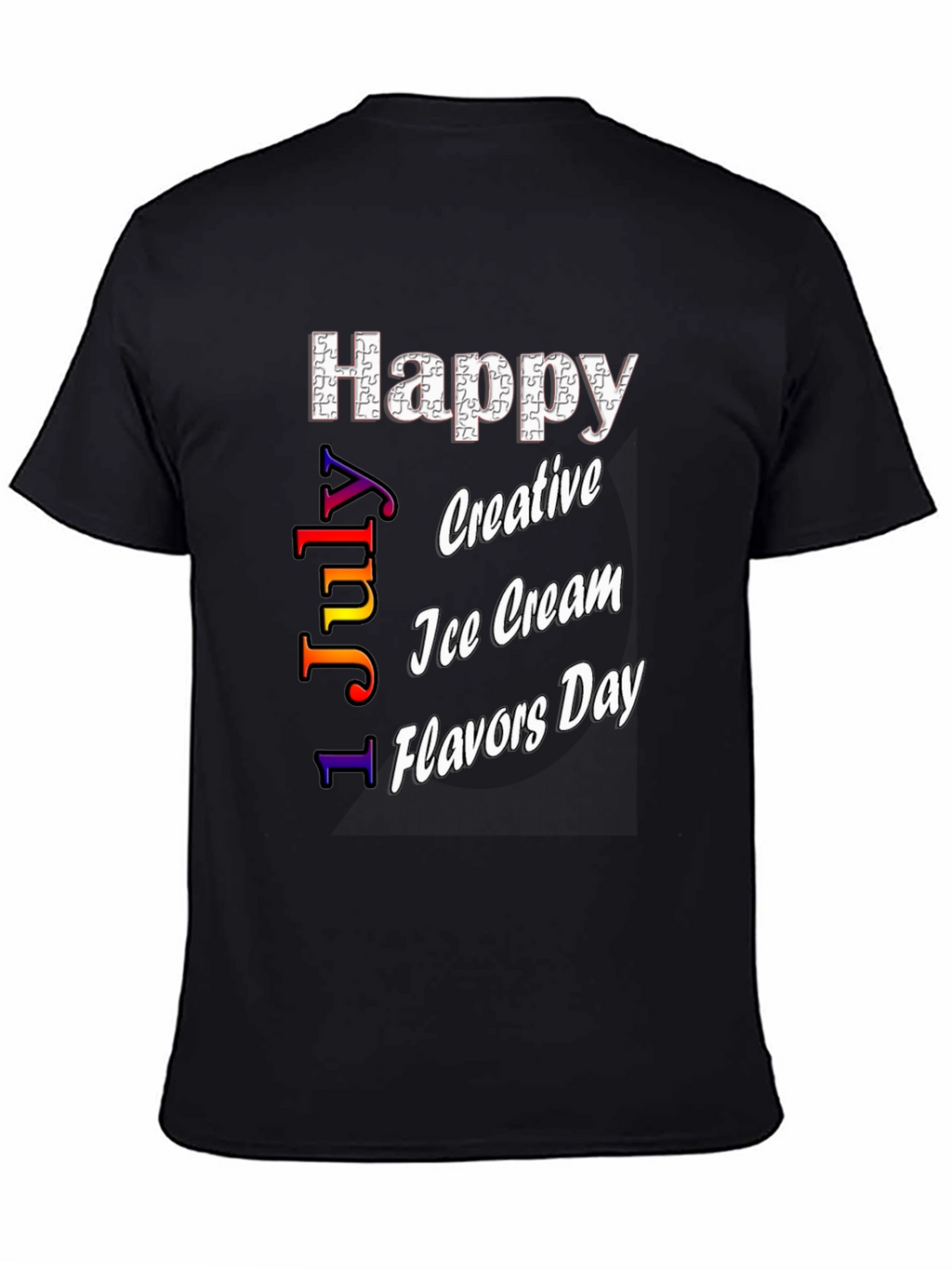 Happy Ice Cream Flavors Day Black T-Shirt