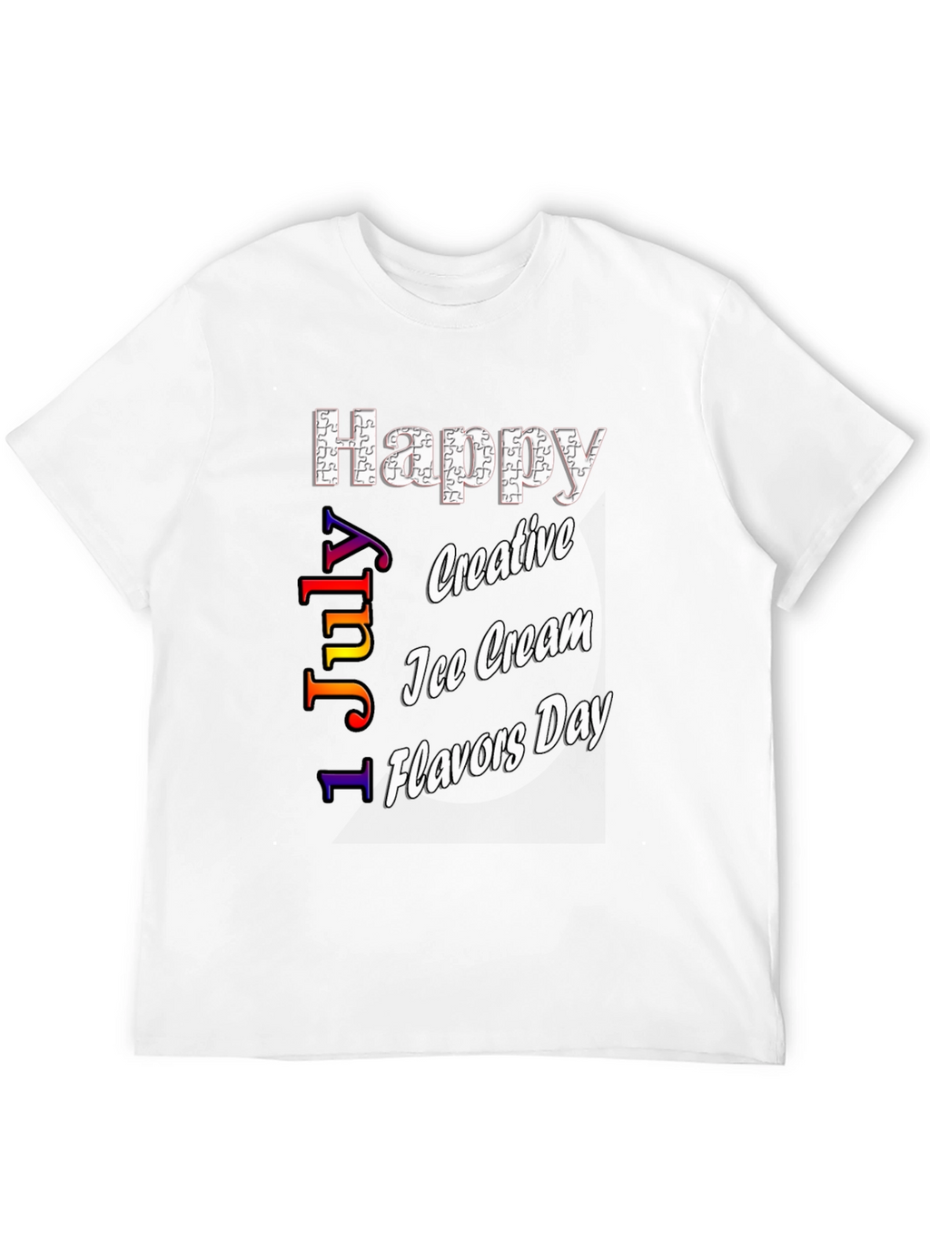 Happy Ice Cream Flavors Day Black T-Shirt