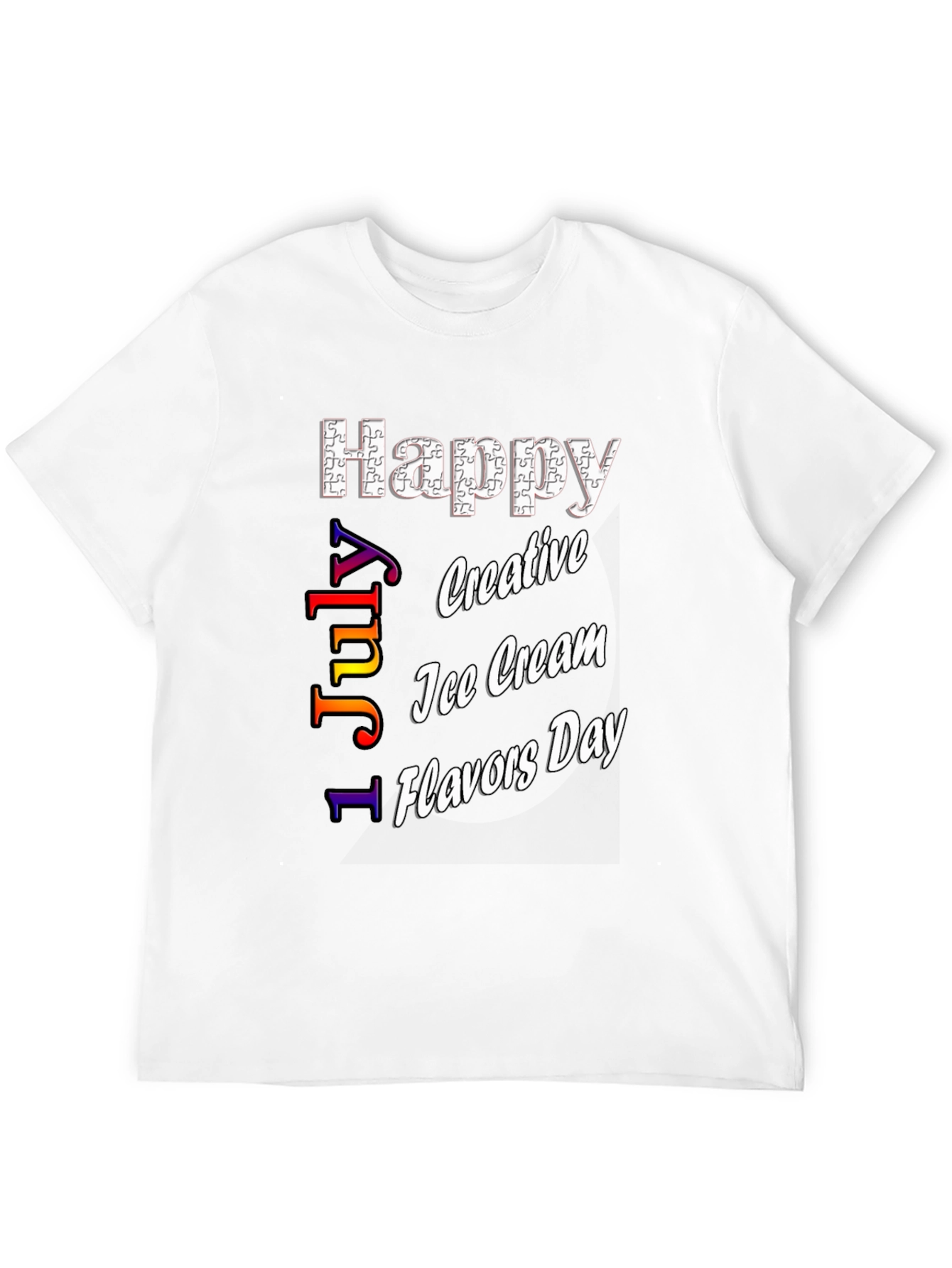 Happy Ice Cream Flavors Day Black T-Shirt