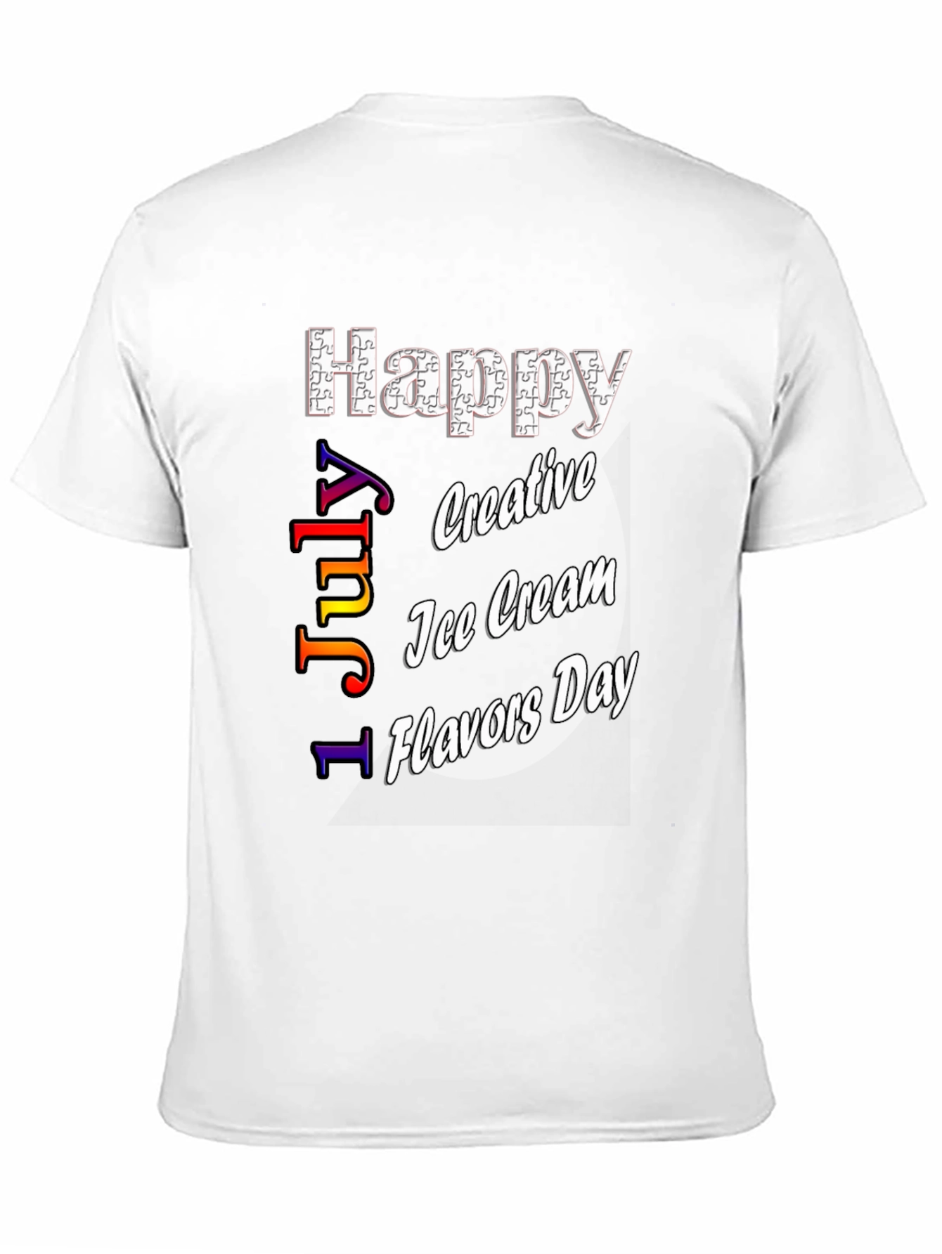 Happy Ice Cream Flavors Day Black T-Shirt