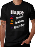Happy Ice Cream Flavors Day Black T-Shirt