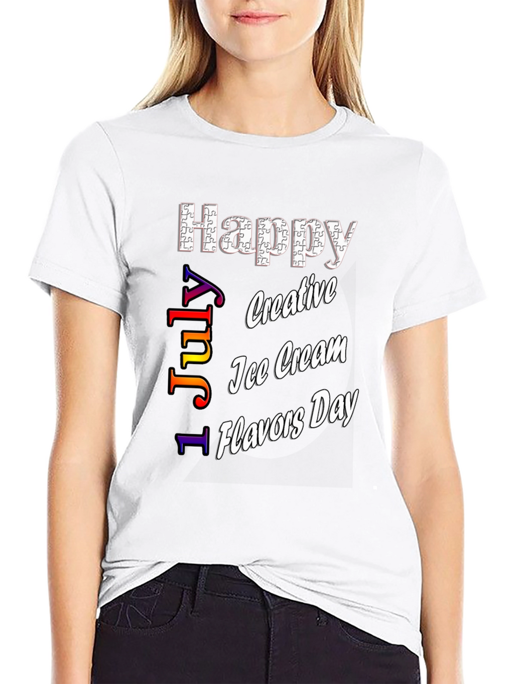 Happy Ice Cream Flavors Day Black T-Shirt