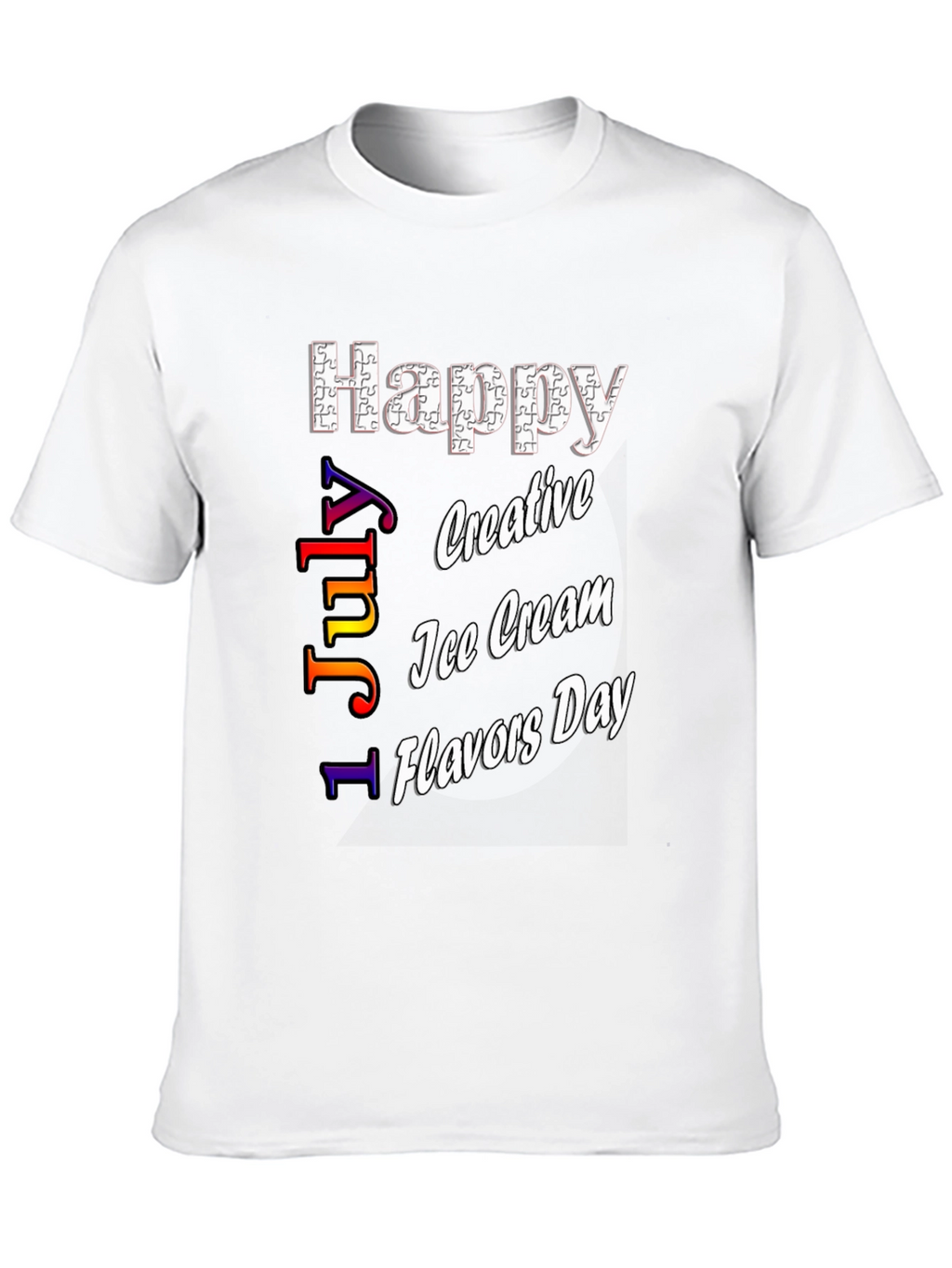 Happy Ice Cream Flavors Day Black T-Shirt