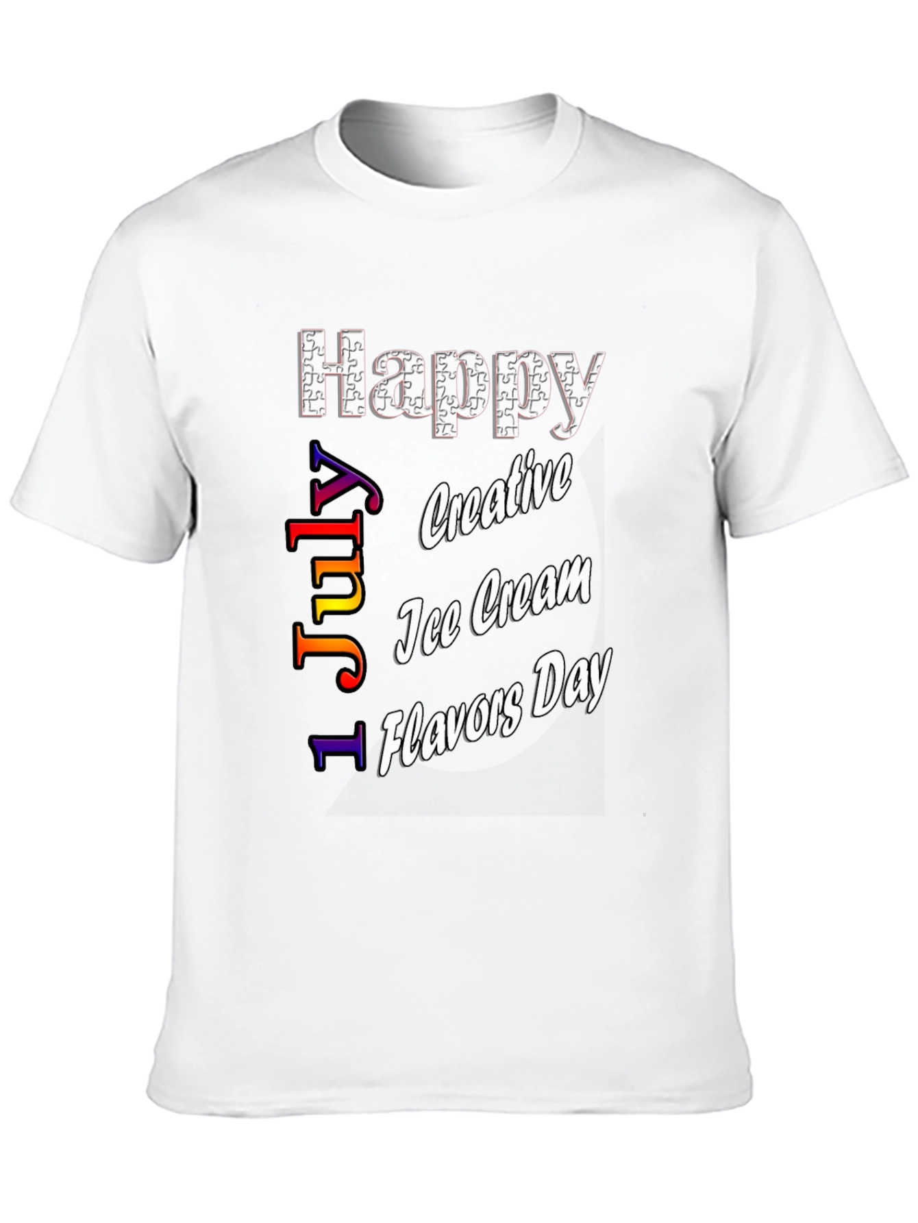 Happy Ice Cream Flavors Day Black T-Shirt