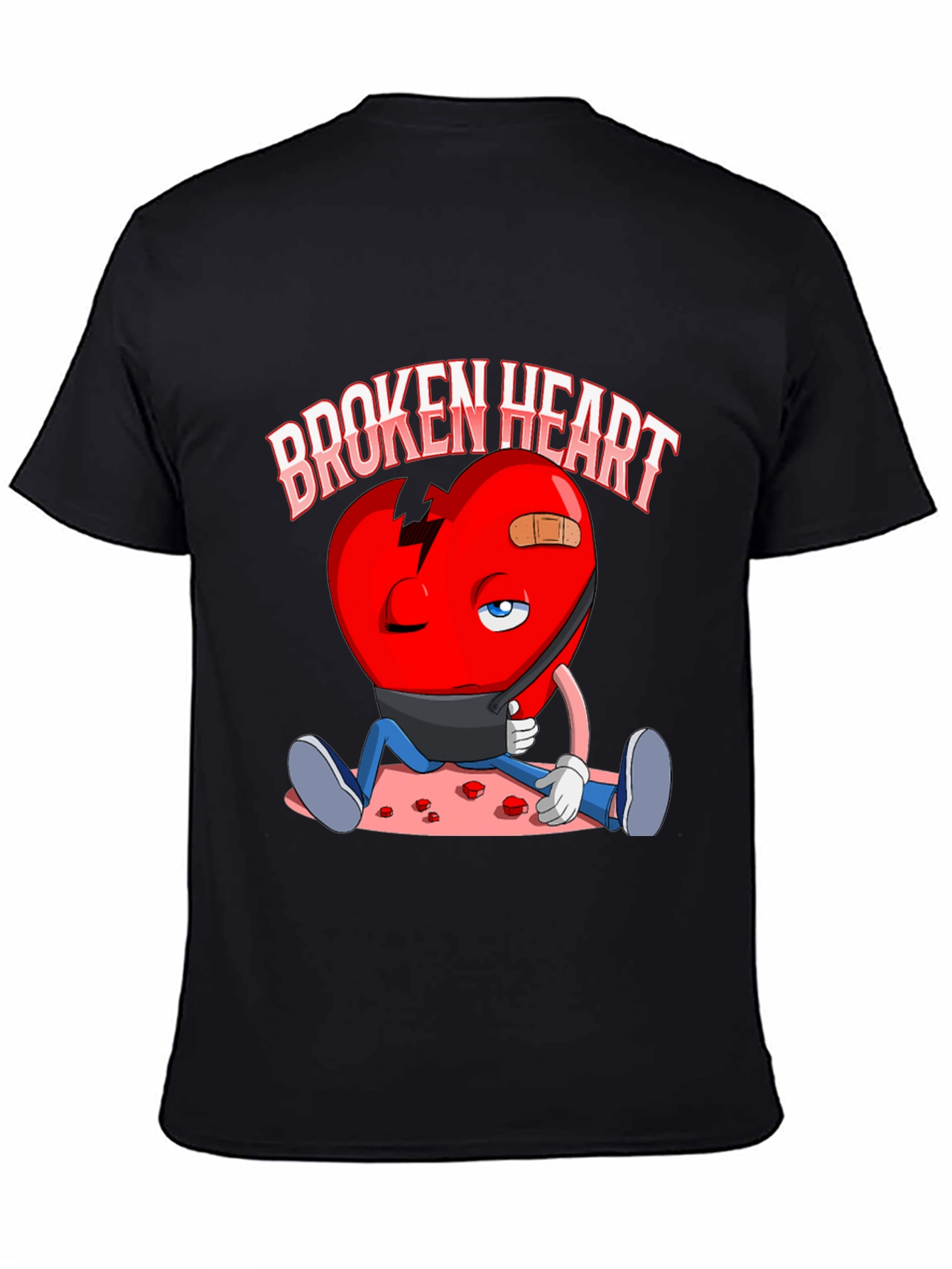 Broken Heart Graphic Print T-Shirt
