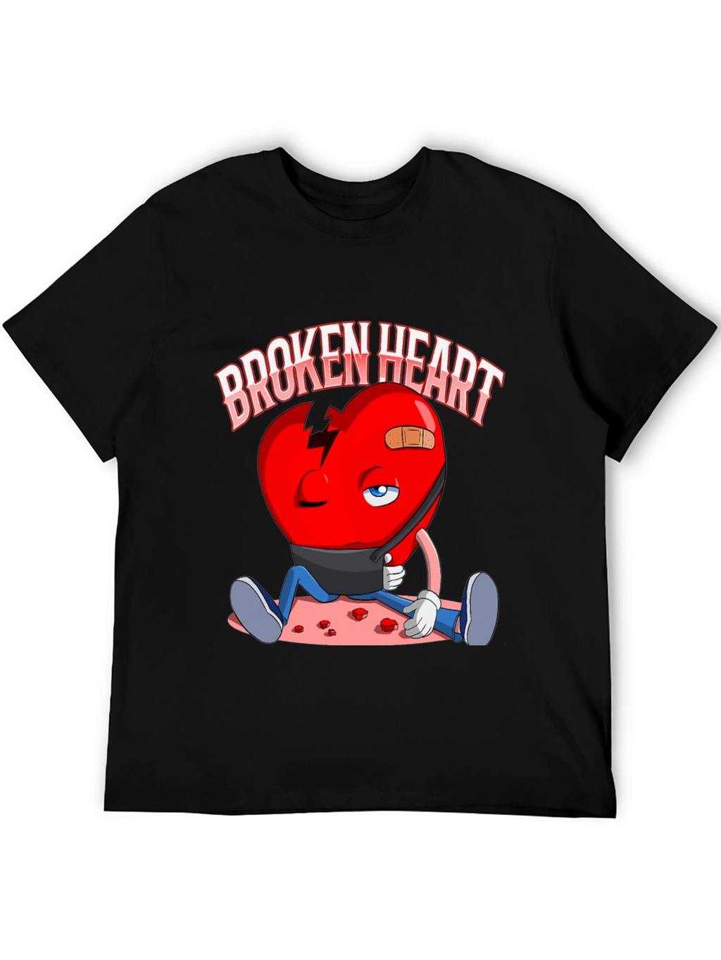 Broken Heart Graphic Print T-Shirt