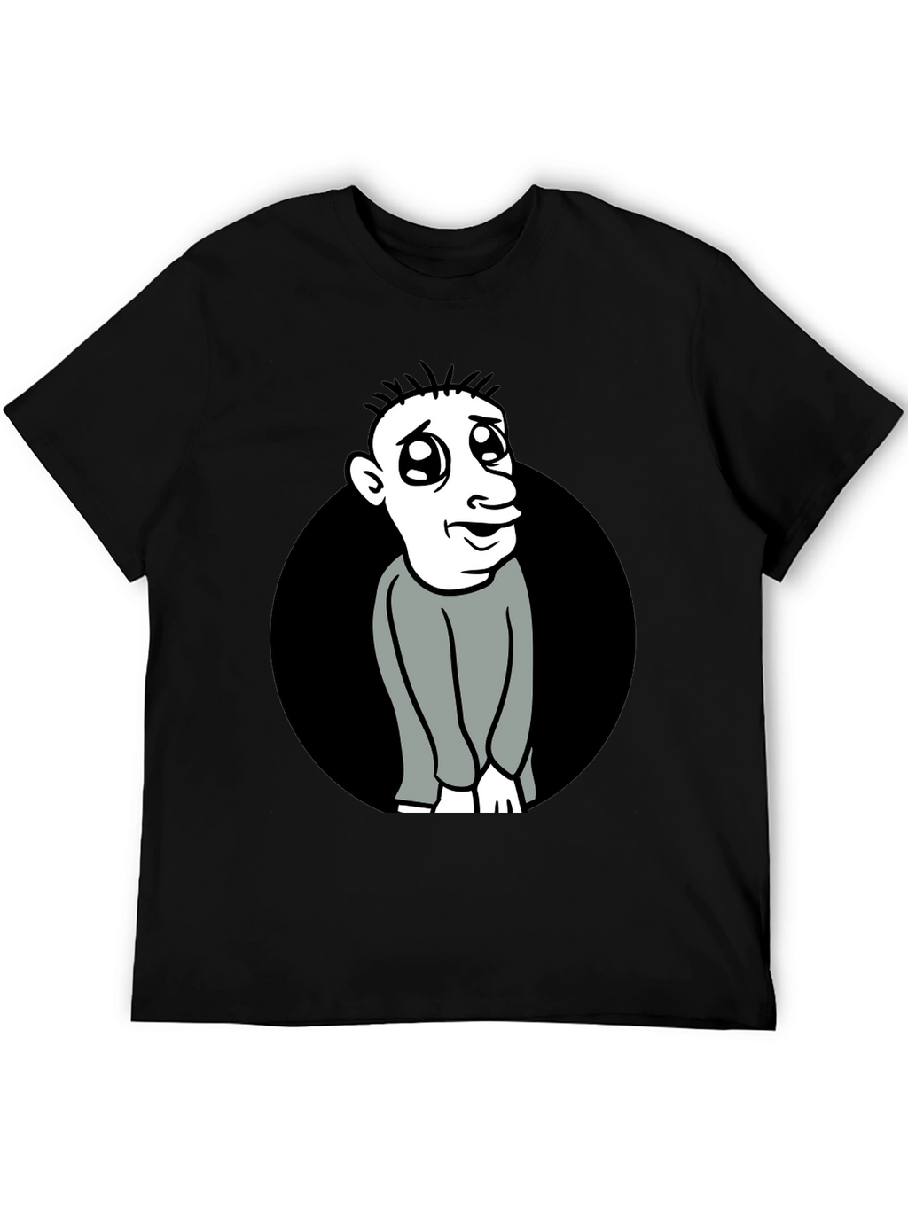 Cartoon Character Black T-Shirt