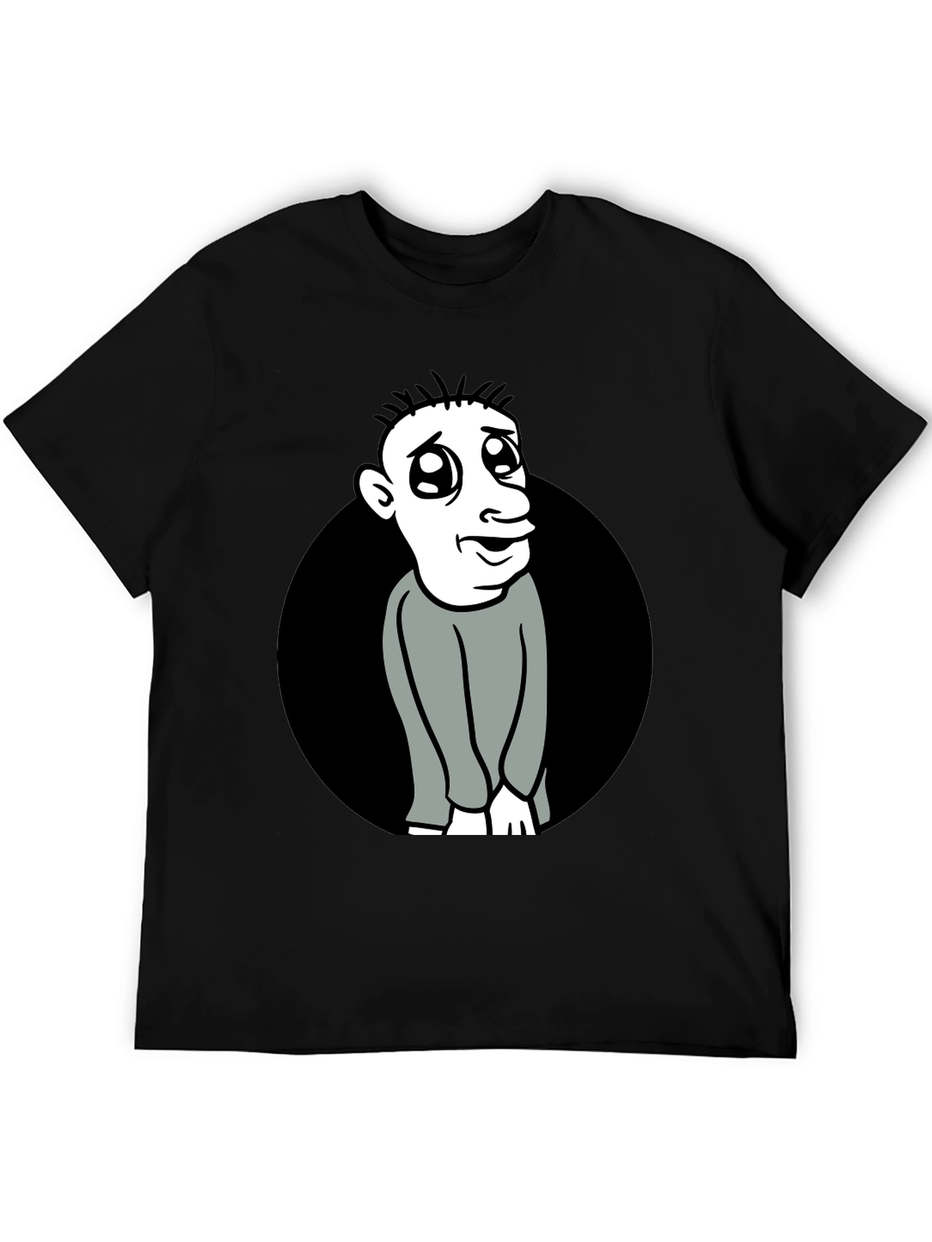 Cartoon Character Black T-Shirt