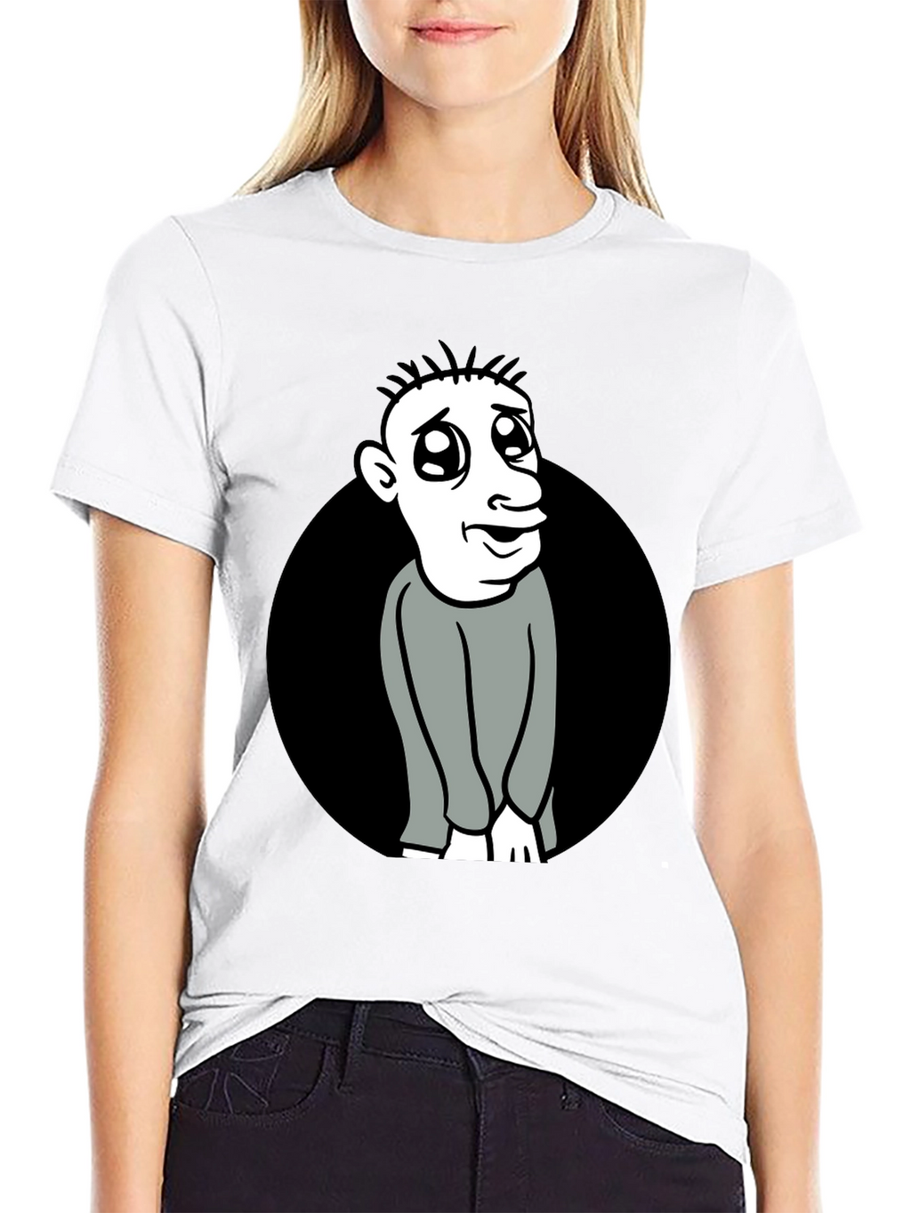 Cartoon Character Black T-Shirt