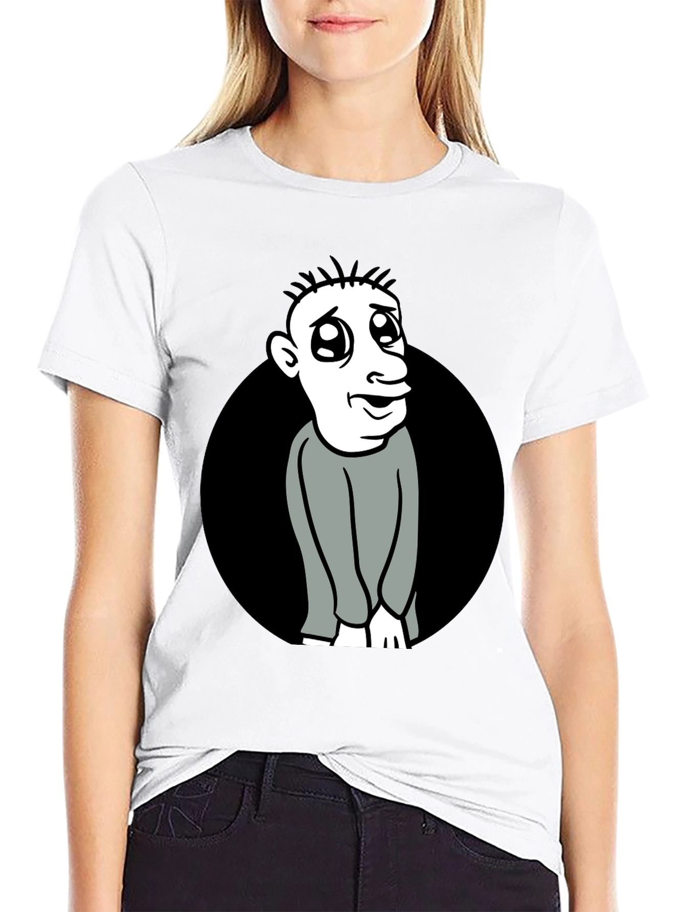 Cartoon Character Black T-Shirt