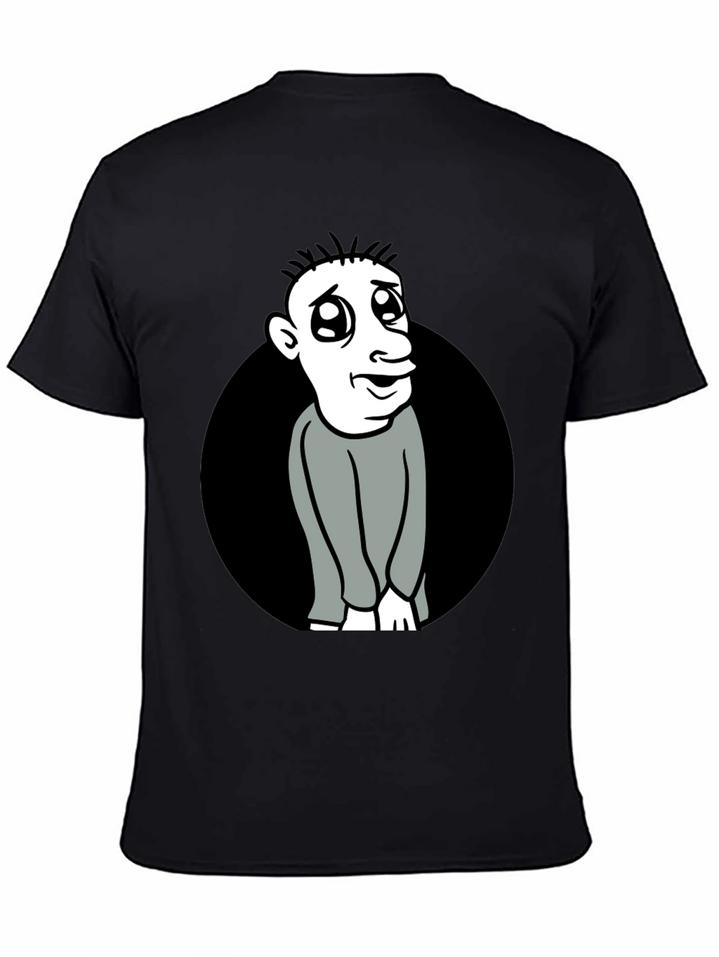Cartoon Character Black T-Shirt