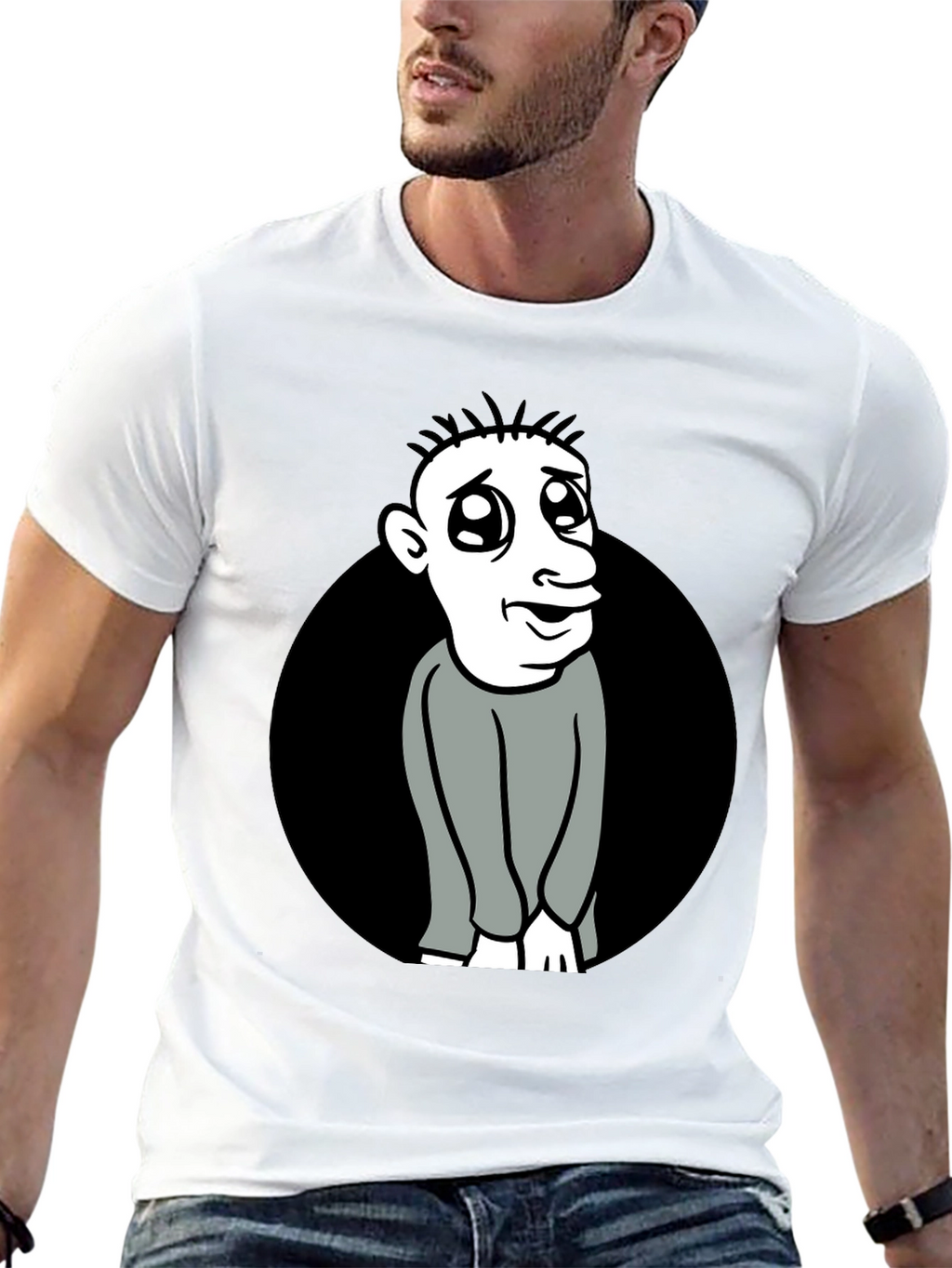 Cartoon Character Black T-Shirt