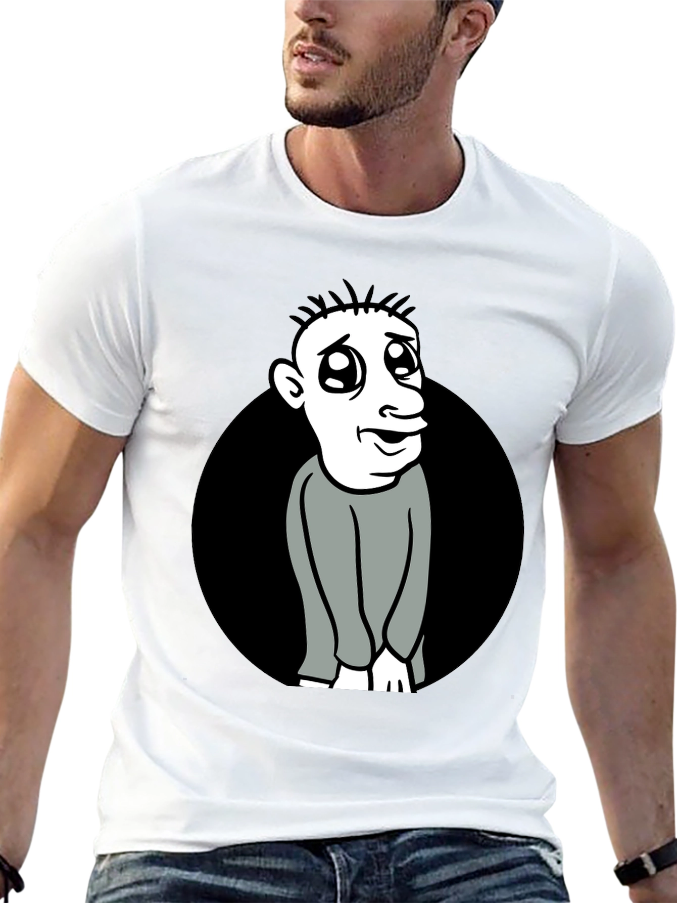 Cartoon Character Black T-Shirt