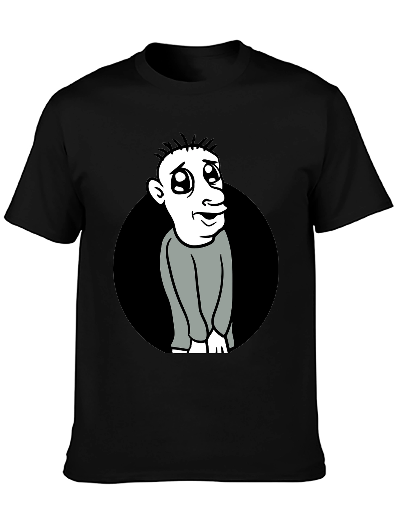 Cartoon Character Black T-Shirt