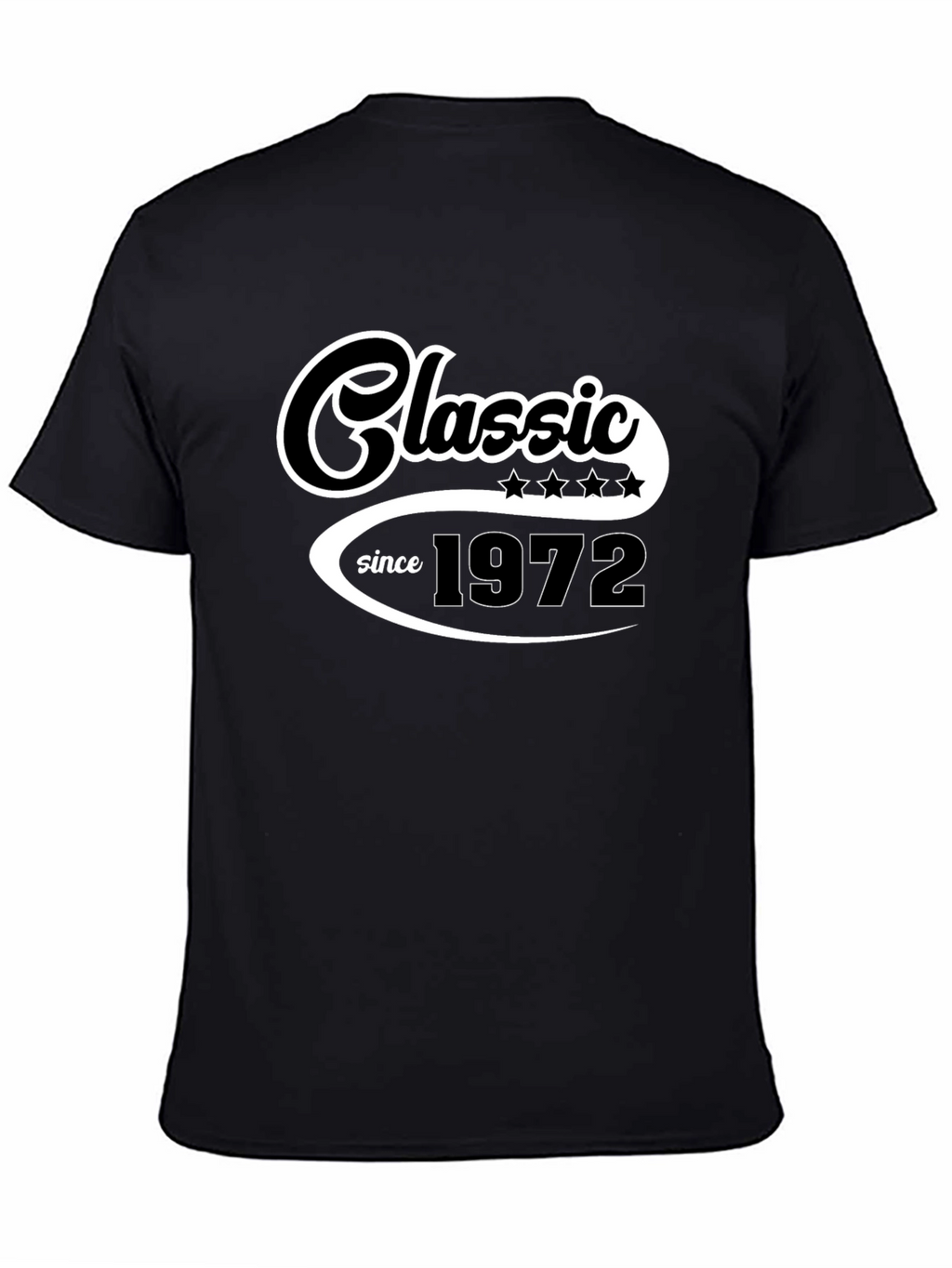Classic Since 1972 Black Graphic T-Shirt