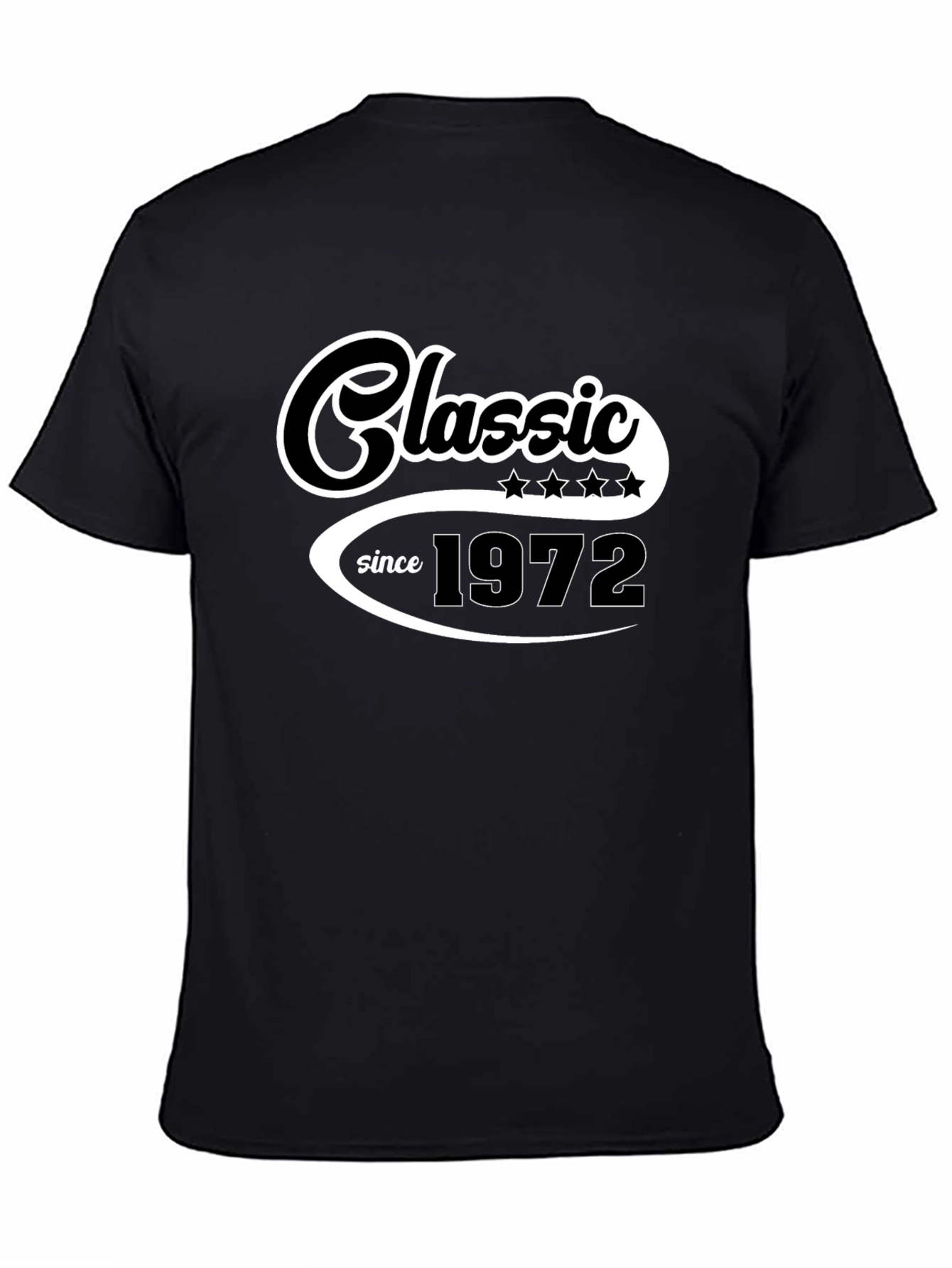 Classic Since 1972 Black Graphic T-Shirt
