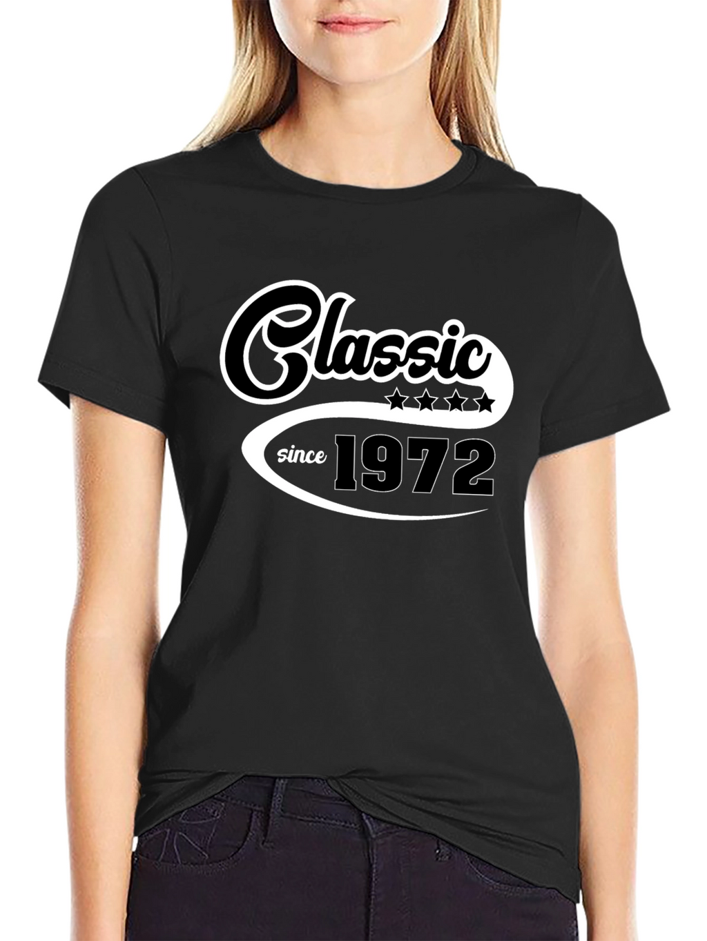 Classic Since 1972 Black Graphic T-Shirt