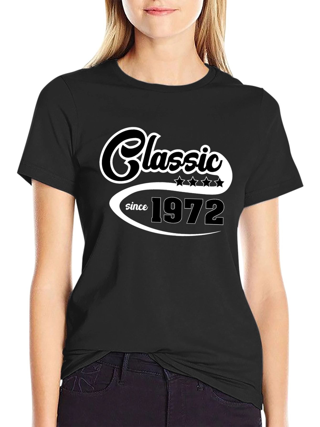 Classic Since 1972 Black Graphic T-Shirt