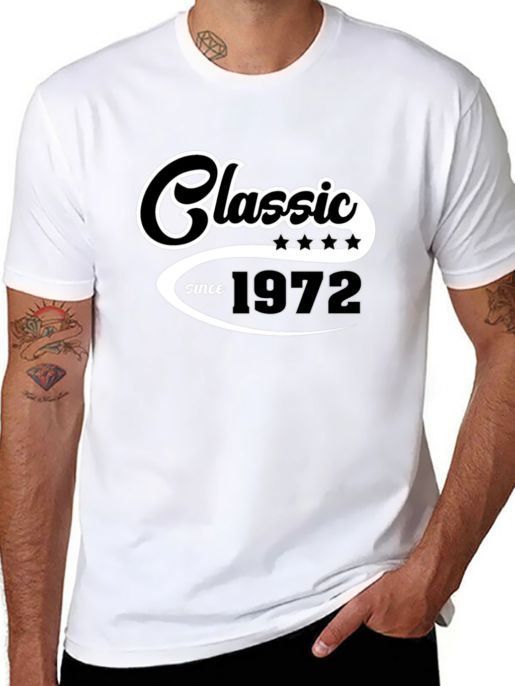 Classic Since 1972 Black Graphic T-Shirt