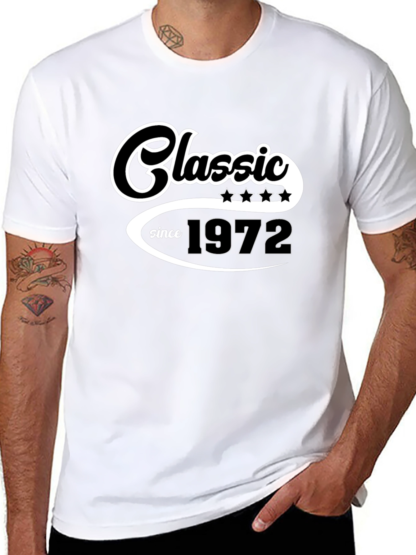 Classic Since 1972 Black Graphic T-Shirt
