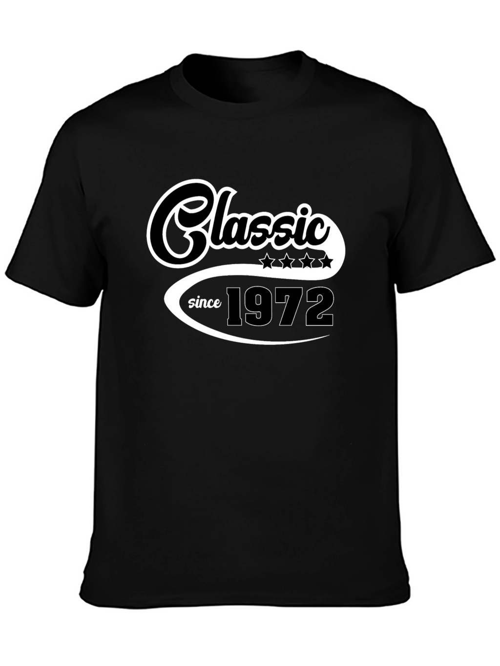 Classic Since 1972 Black Graphic T-Shirt