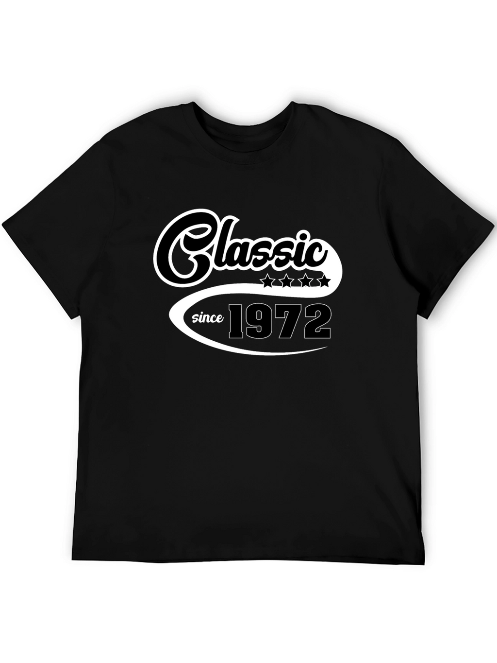 Classic Since 1972 Black Graphic T-Shirt