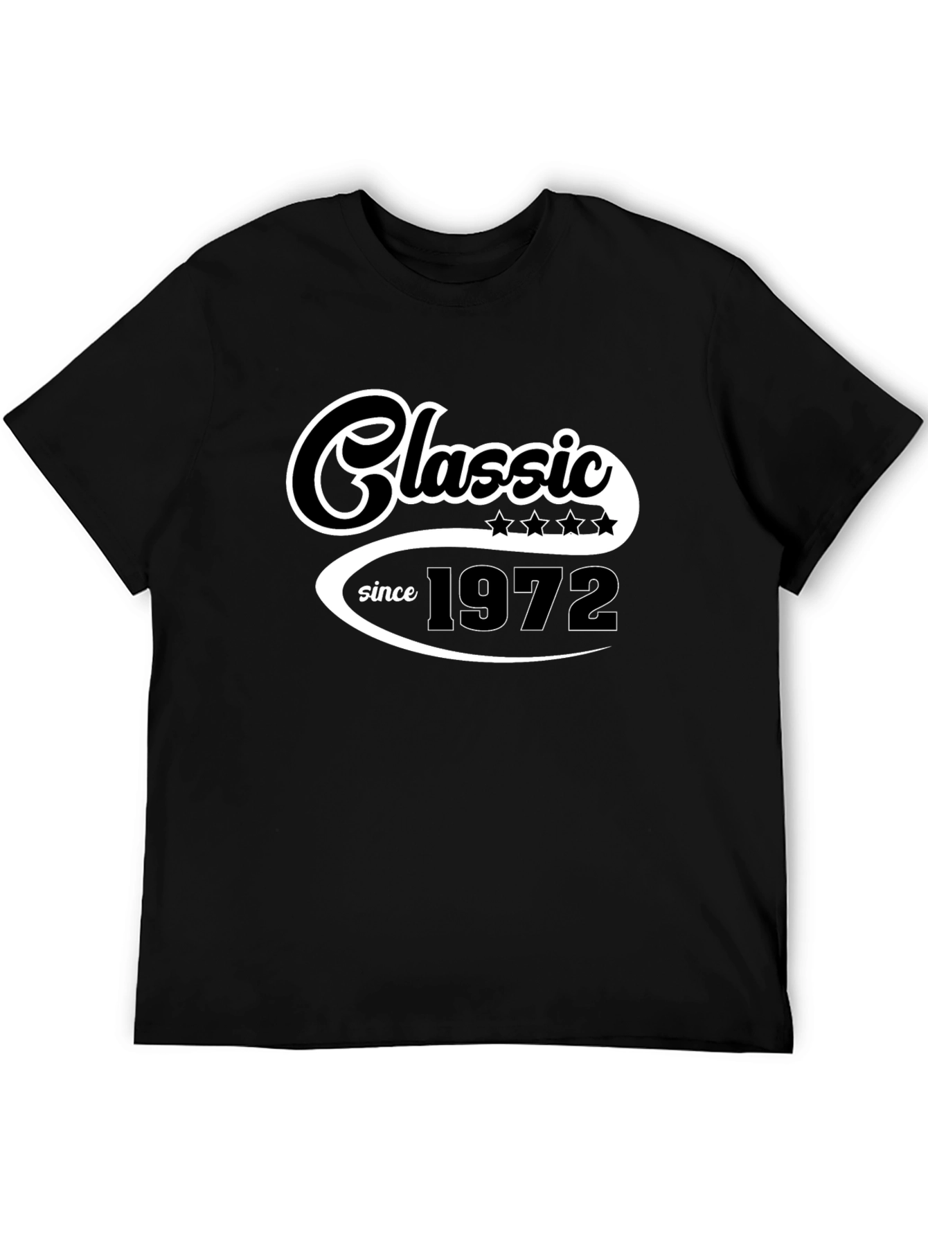 Classic Since 1972 Black Graphic T-Shirt