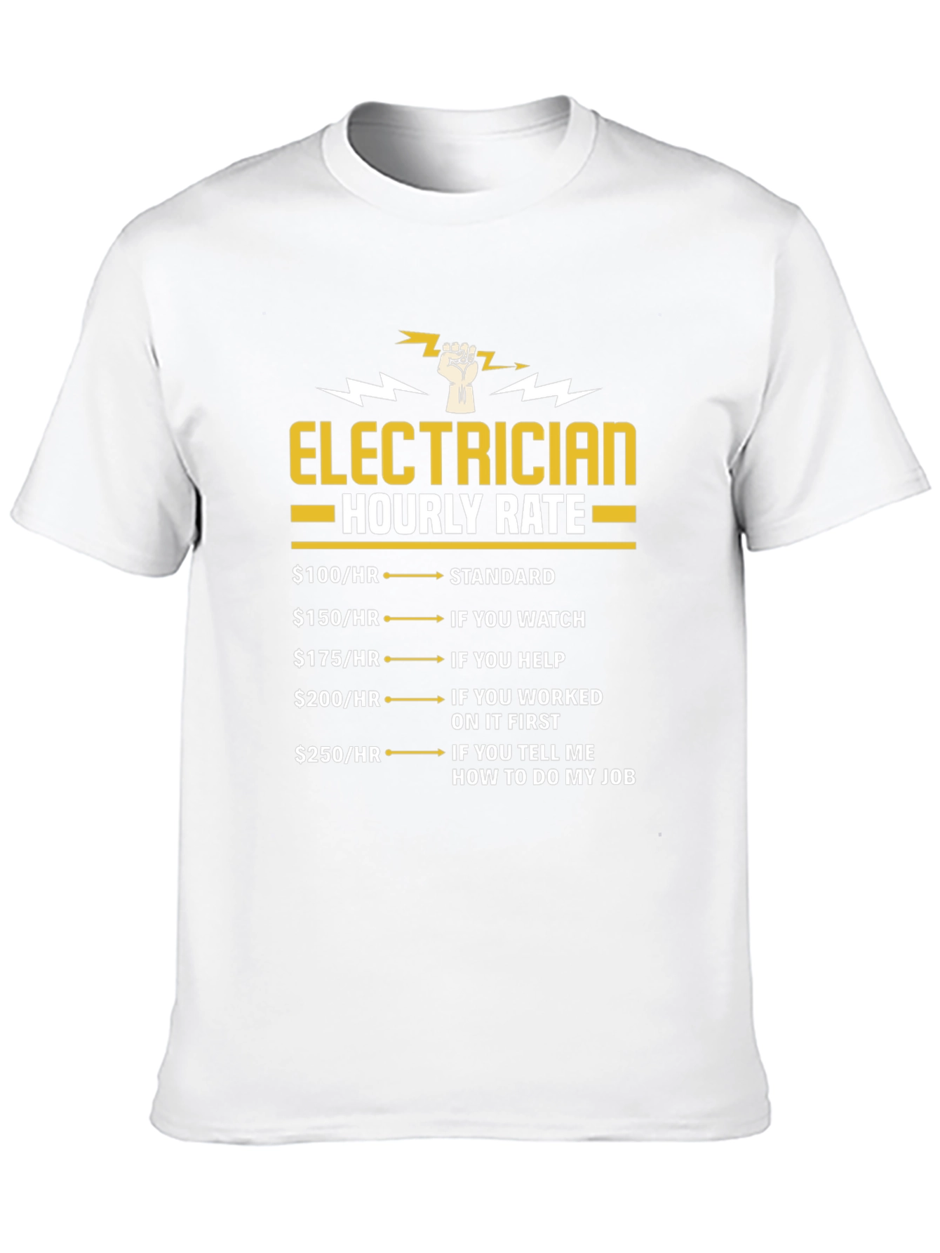 Electrician Hourly Rate Graphic T-Shirt