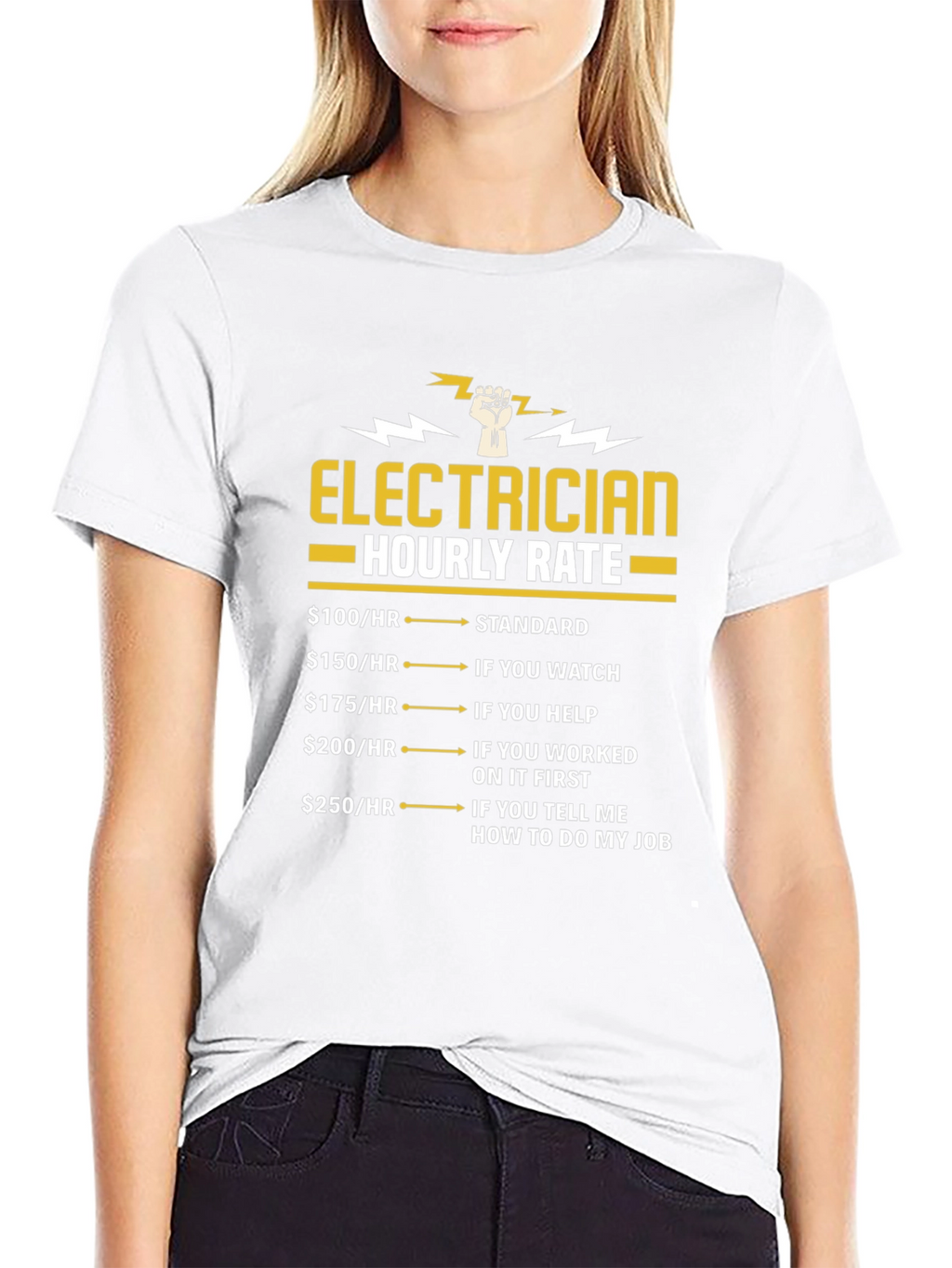 Electrician Hourly Rate Graphic T-Shirt